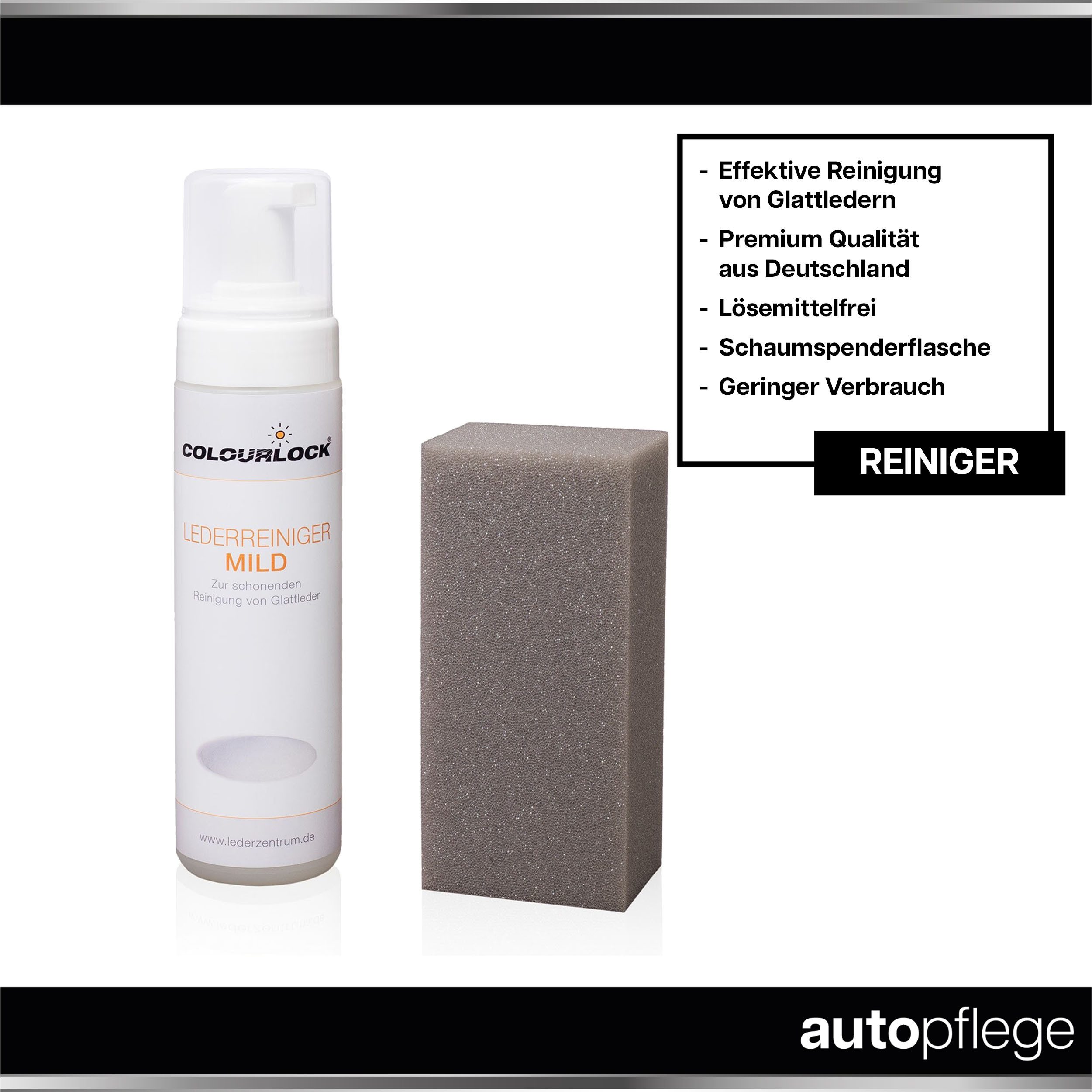 autopflege Colourlock Lederpflege Sets Lederpflegeset (6 St), Lederreiniger, Versiegelung, Bürste, Schwamm, Tücher
