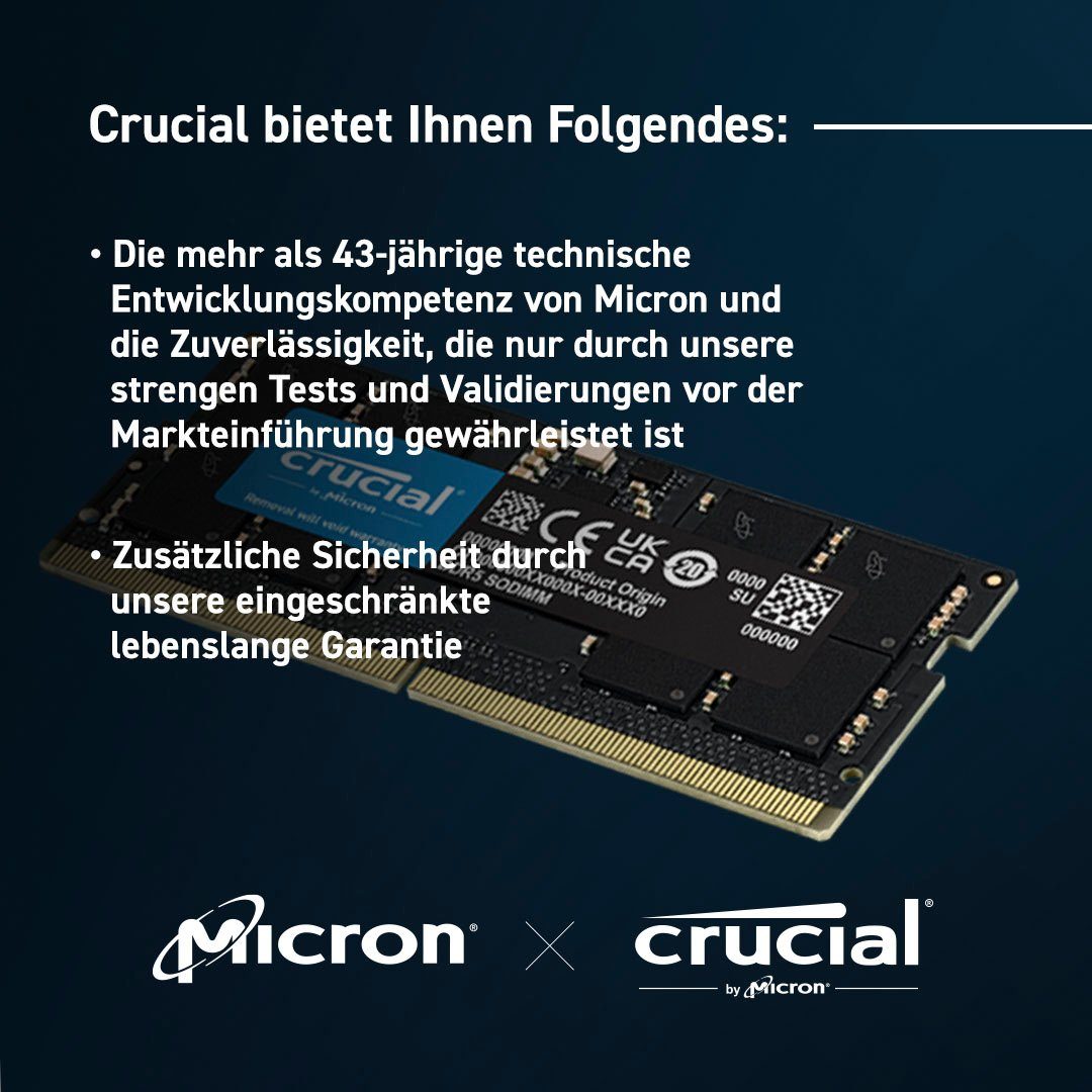 Crucial 8GB DDR5-4800 SODIMM Arbeitsspeicher