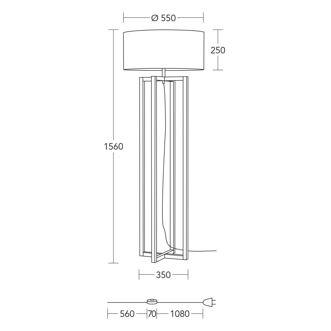 HerzBlut LED Stehlampe Auri, E27