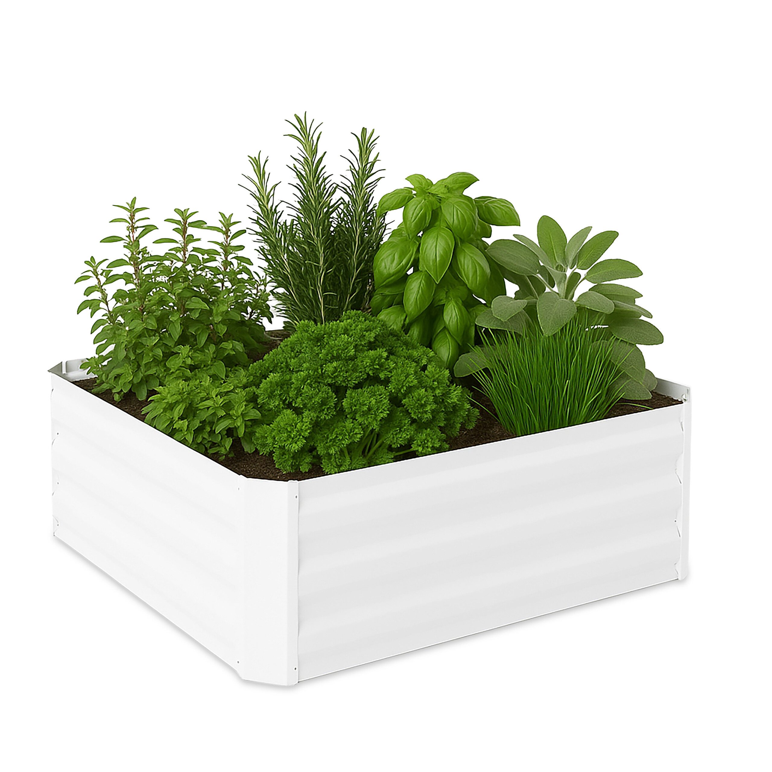 relaxdays Hochbeet aus Metall, weiß