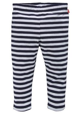 KIDSWORLD Kleid, Leggings & Haarband 3tlg. Set: (Set, 3-tlg) Capri und Haarband maritim geringelt