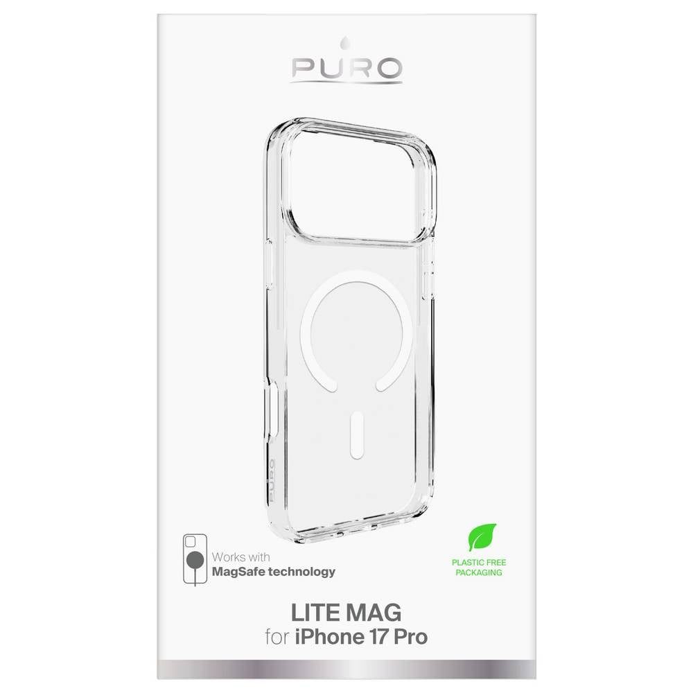Puro Handyhülle Cover Apple iPhone 17 Pro Transparent, Weiß MagSafe kompatibel, MagSafe kompatibel