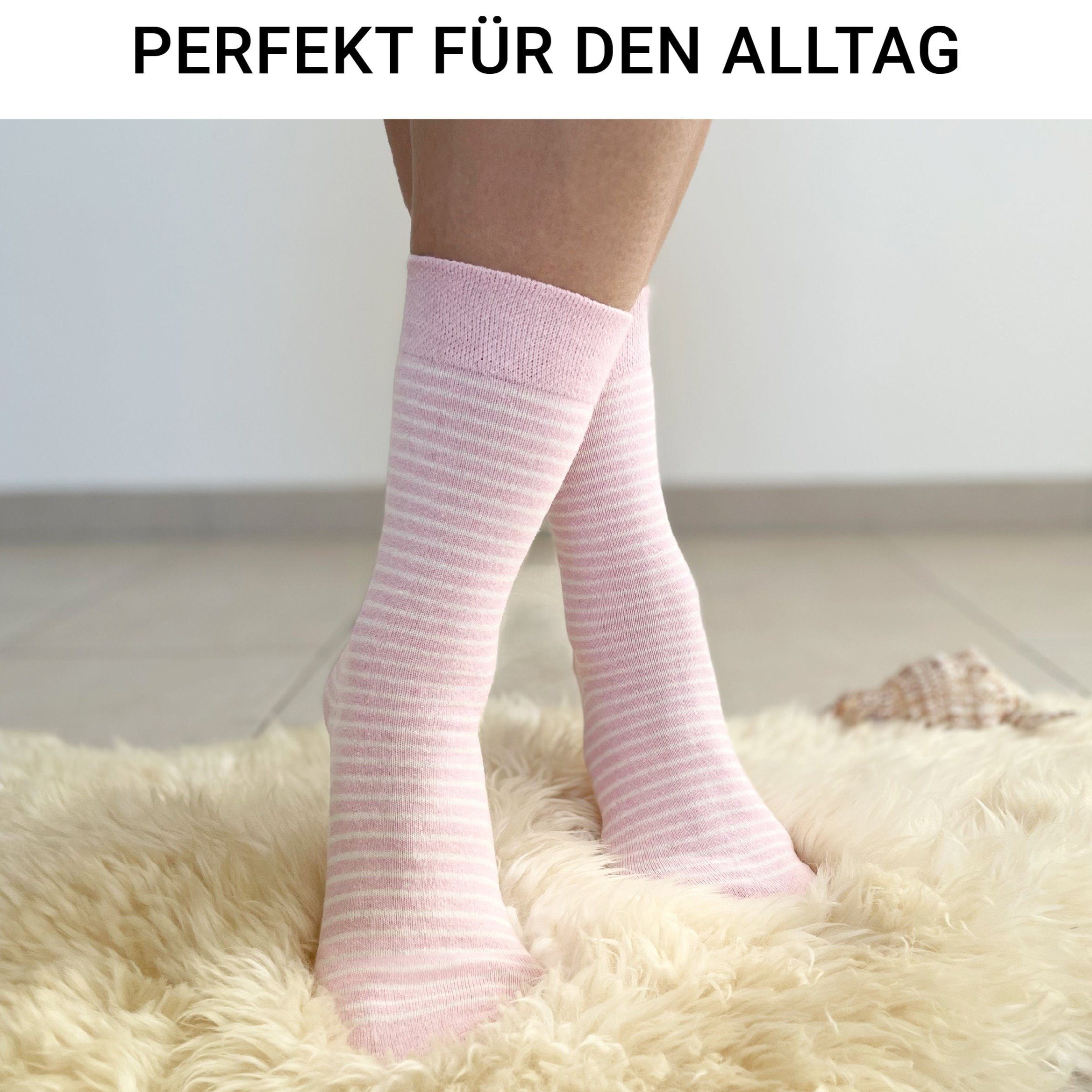 OCCULTO Basicsocken Damen Muster Socken 10 Paar (Modell: Milka) (10-Paar)