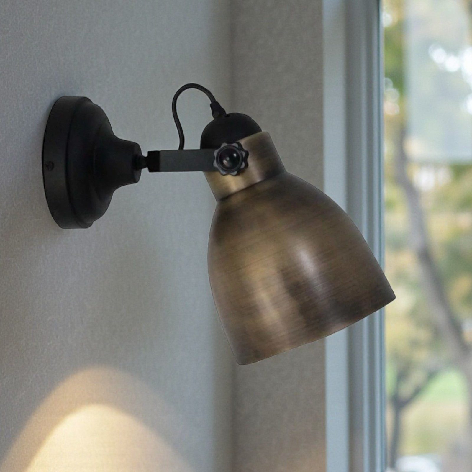 Bamyum Wandleuchte Antikeskupfer Wandleuchte Innen Metall, Vintage Wandlampe Innen, ohne Leuchtmittel