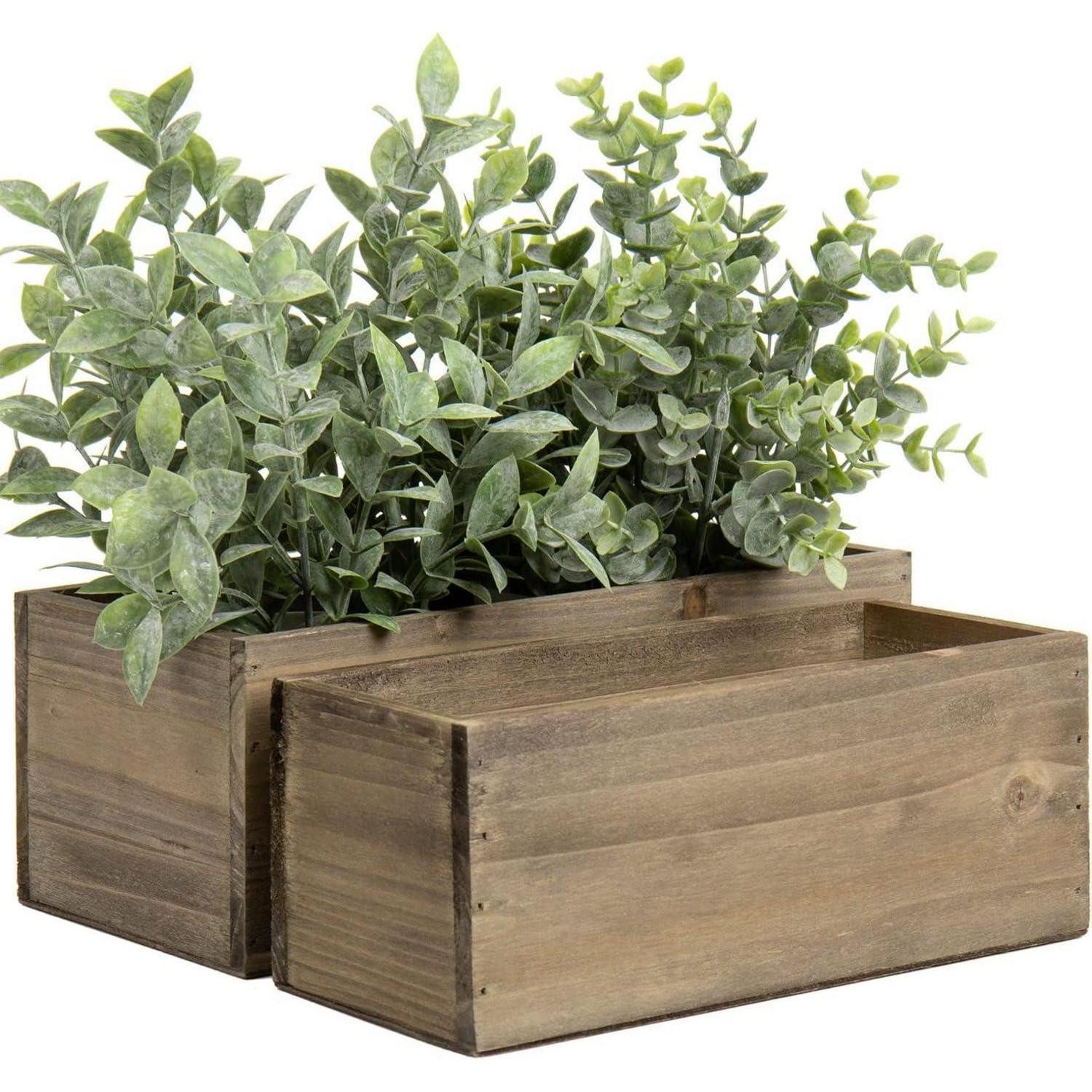 Oairse Blumentopf Blumentopf Set Echtholz Natürlich günstig online kaufen