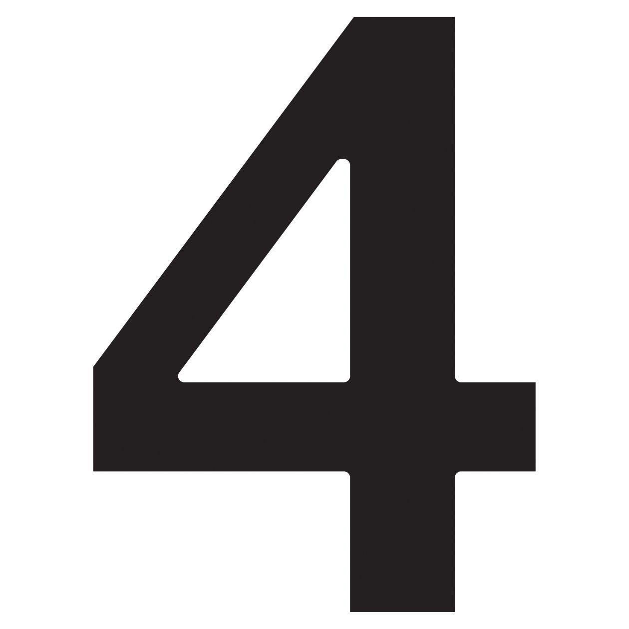 ''4'' Bravios Briefkasten Hausnummer Schwarz
