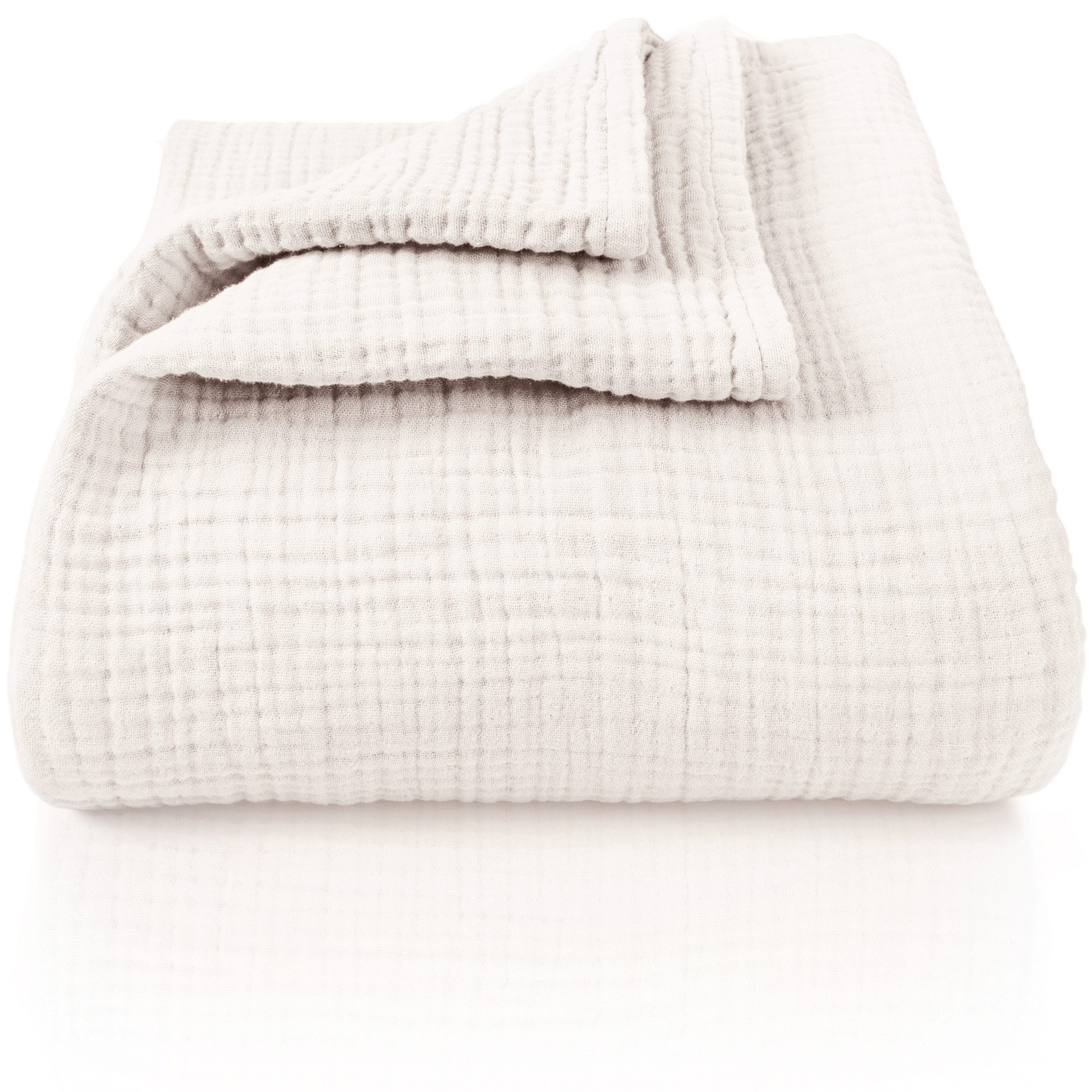 Laynenburg Tagesdecke Musselin aus 100% Baumwolle – Baumwolldecke, Kuscheldecke, Wohndecke als Sommerdecke, Bett-Überwurf, Couch-Überwurf, Sofa-Decke