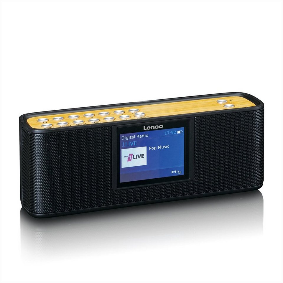 FM-Radio Lenco (DAB) Bluetooth PDR-045BK RDS-Funktion PLL (Digitalradio mit (DAB), Digitalradio mit