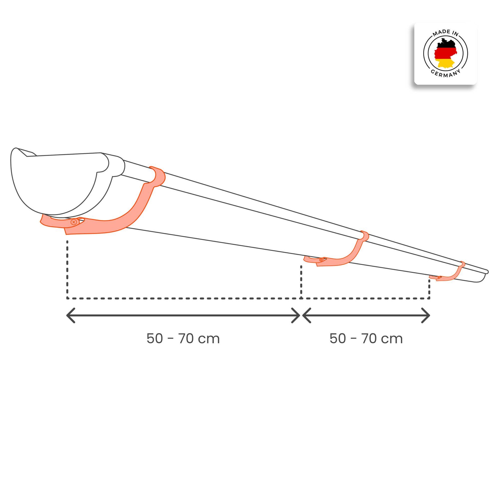 INEFA Dachrinne Rinnenhalter halbrund, NW 100. 1 Stück, 1-St., Fallrohrbogen, Winkel für Regenfallrorhr, Rohr Fallrohr - Verbinder