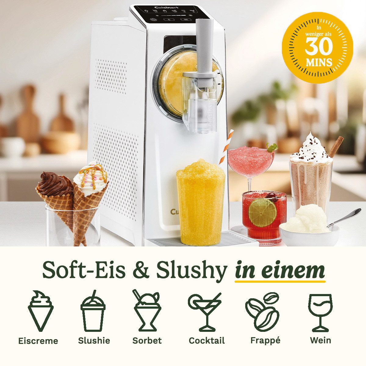 Cuisinart Eismaschine Frost Fusion 6in1 IceCream Slushie Maker
