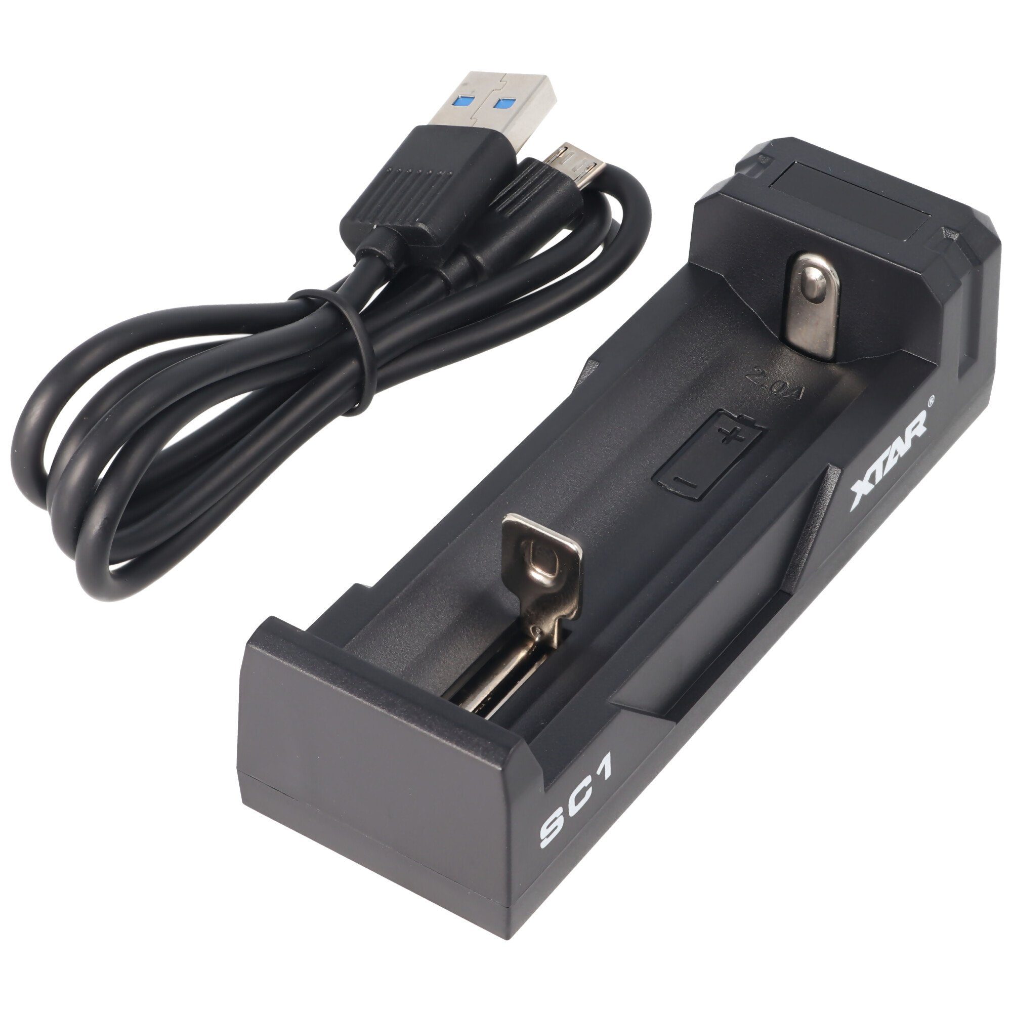 XTAR Schnell-Ladegerät für Li-ion Akku 3,6 - 3,7 Volt, lädt auch geschützt Rundzellen-Lader