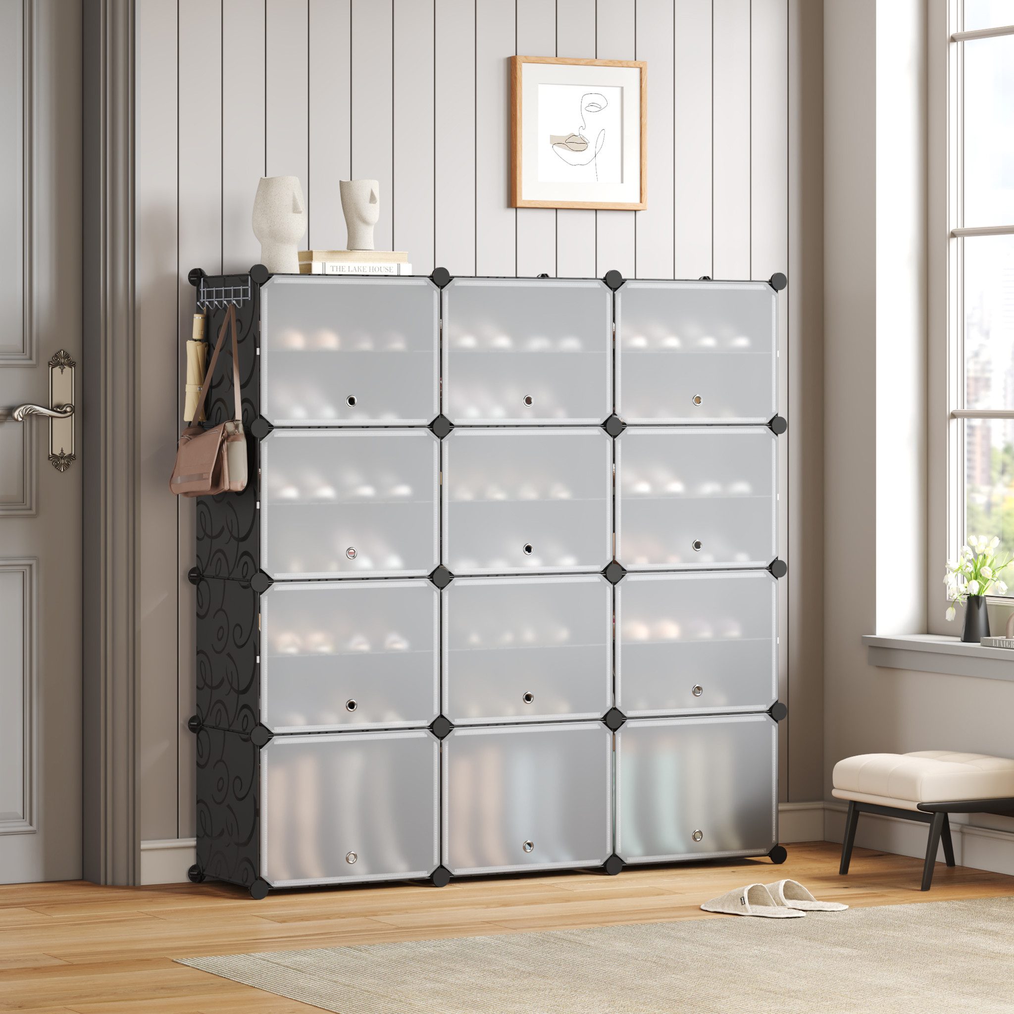 Mondeer Schuhregal Schuhschrank, mit Tür, Staub- und Wasserabweisend, für 2 günstig online kaufen