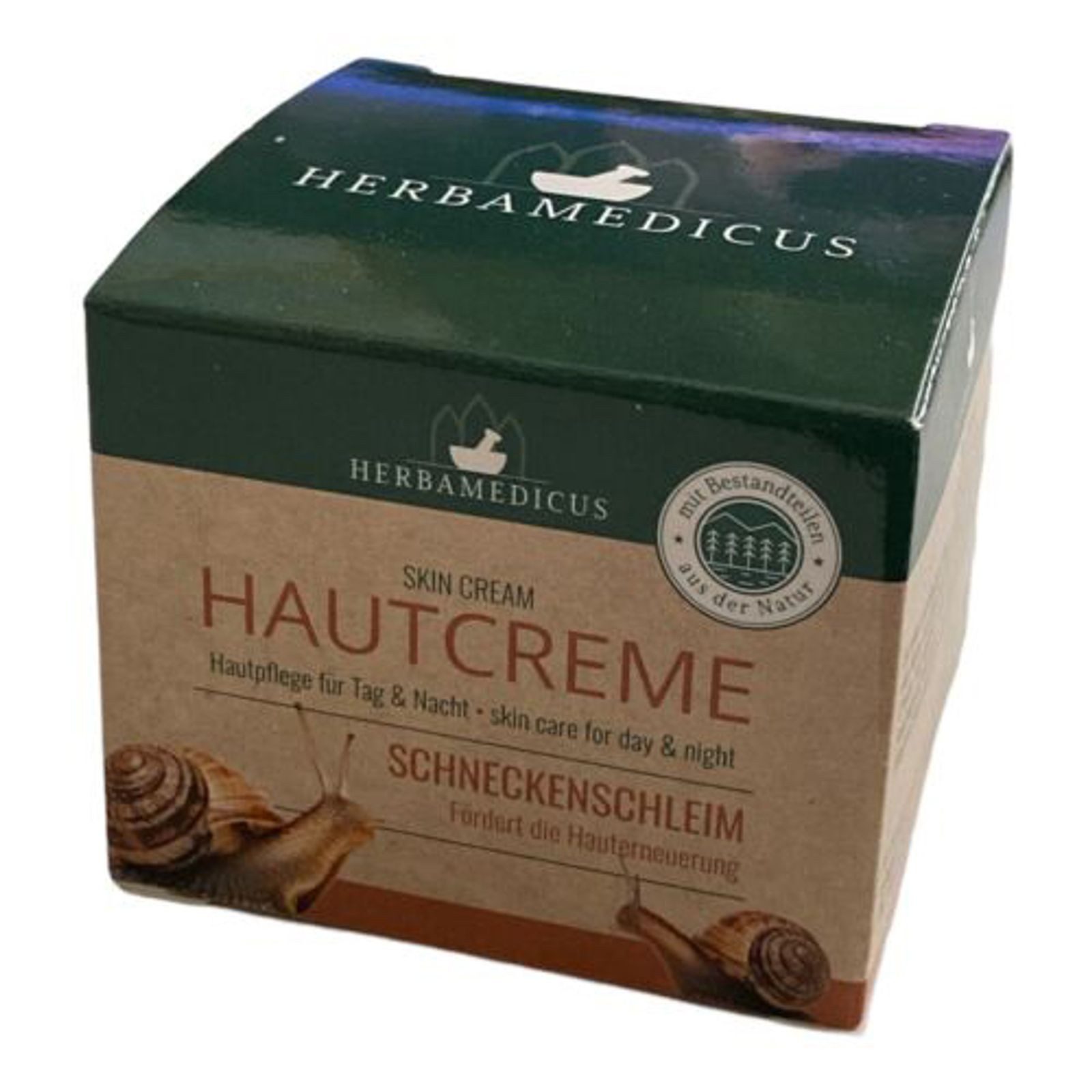 Schmees GmbH Körpercreme 12x Herbamedicus Hautcreme 50ml Schneckenschleim Gesicht Tagespflege, 12-tlg.