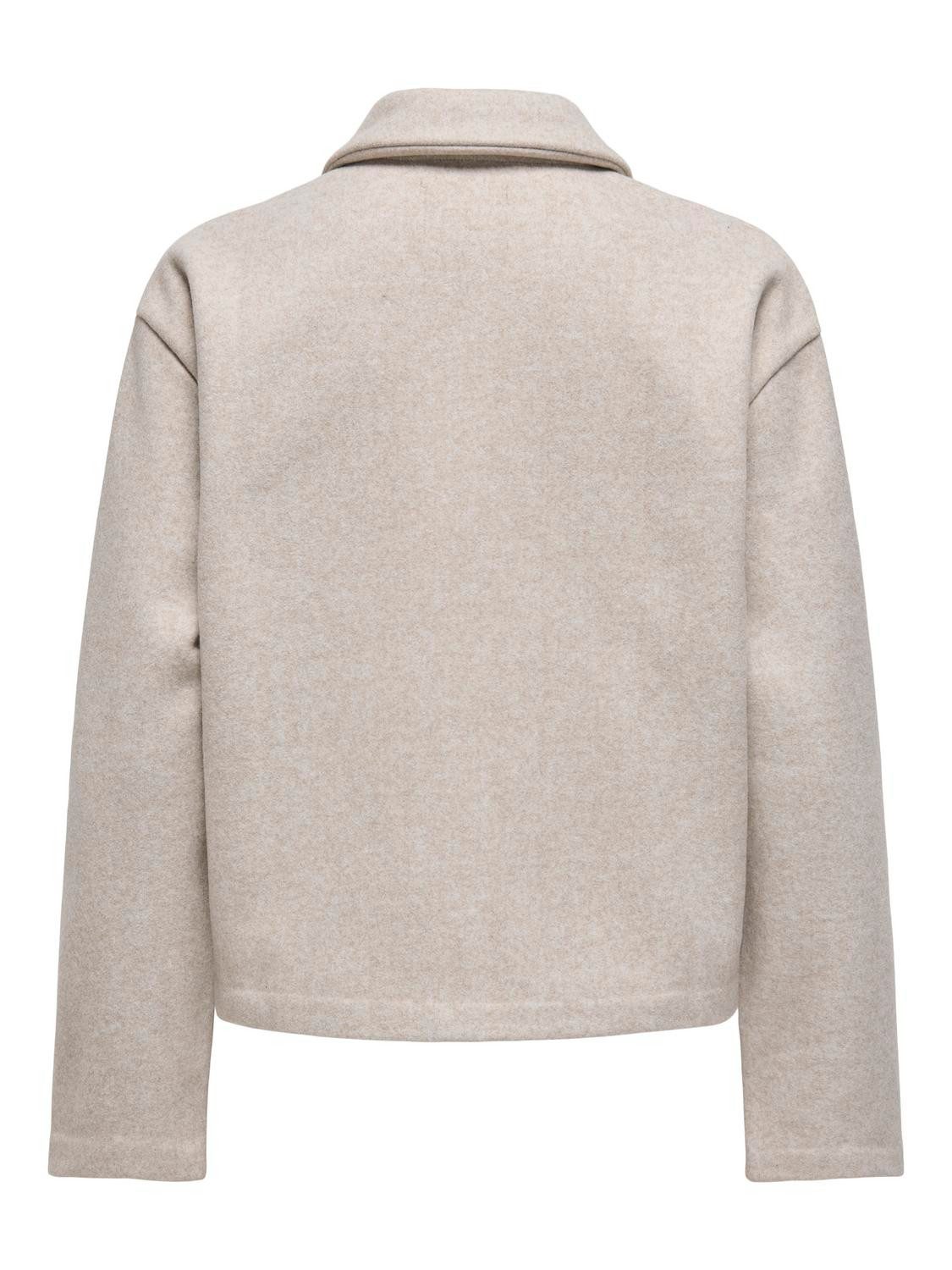 JACQUELINE de YONG Winterjacke Stilvolle Fleece Design Kragen Langarm Jacke günstig online kaufen