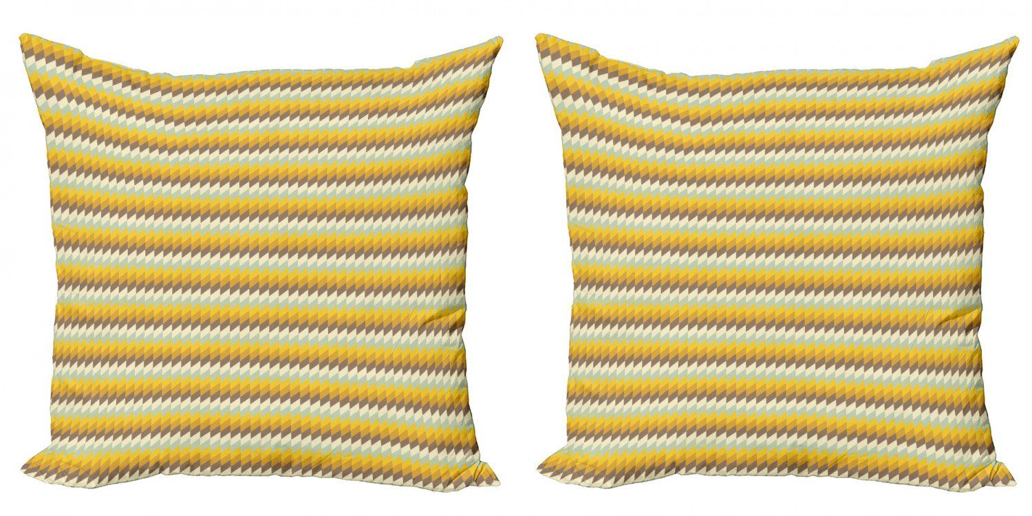 Kissenbezüge Modern Accent Doppelseitiger (2 Stück), Abakuhaus Digitaldruck, Geometrisch Mosaik-Linien Herringbone