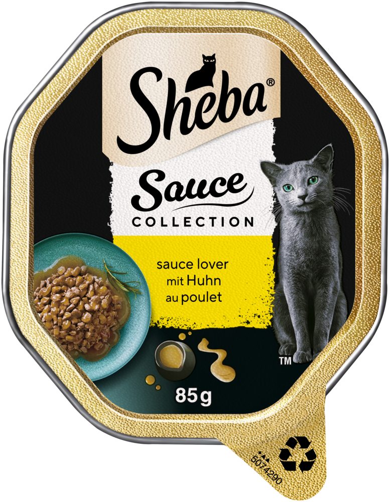 Sheba SHEBA® Schale Sauce Collection sauce lover mit Huhn 2 x 11 x 85g, Nassfutter für: Katze