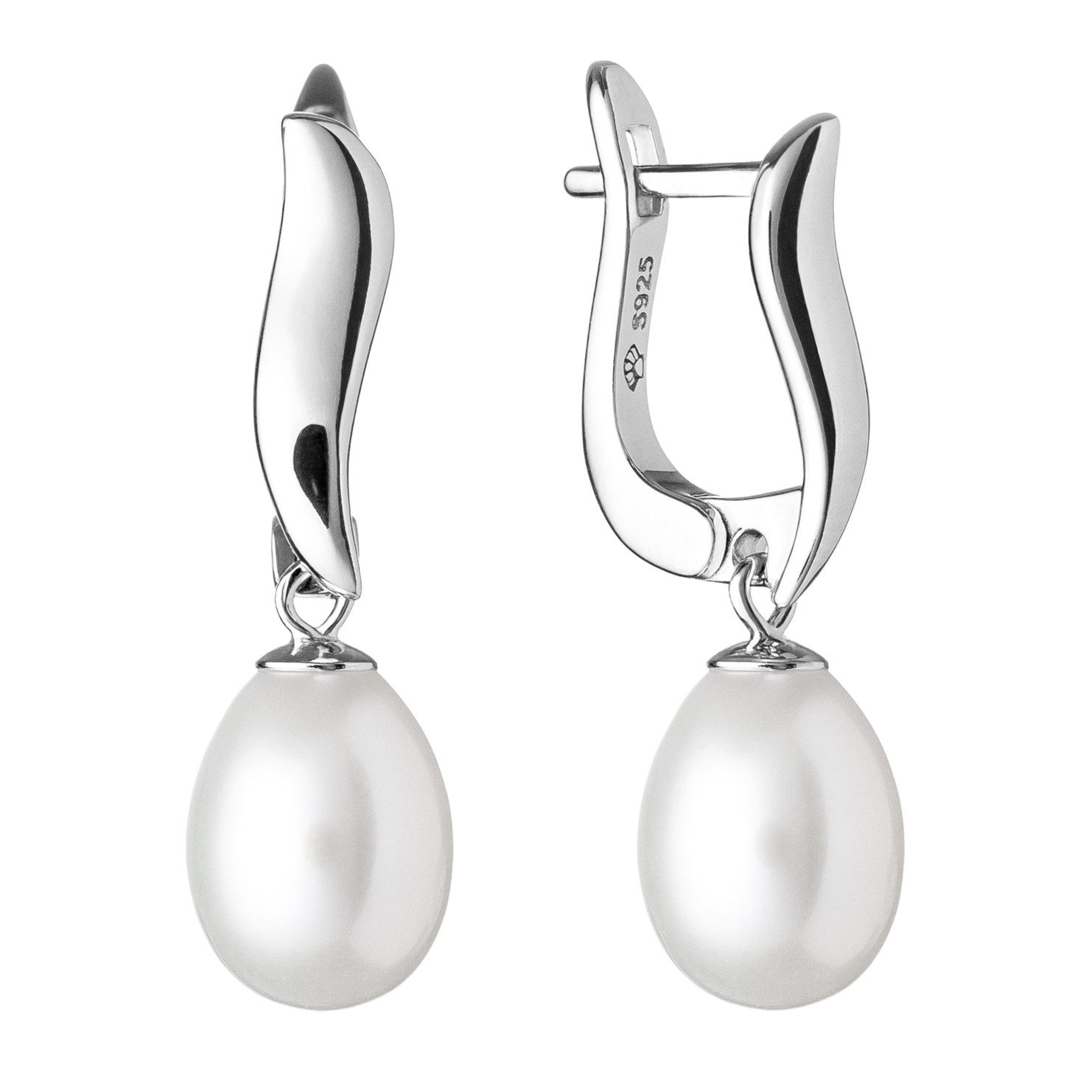 Perlenohrringe 925 Sterling Silber Ohrhänger Geschenk für Damen Freundin
