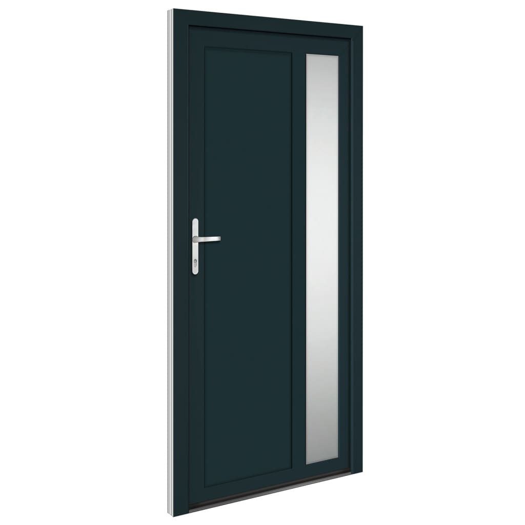 vidaXL Haustür Haustür Anthrazit 98x200 cm PVC (1-St)