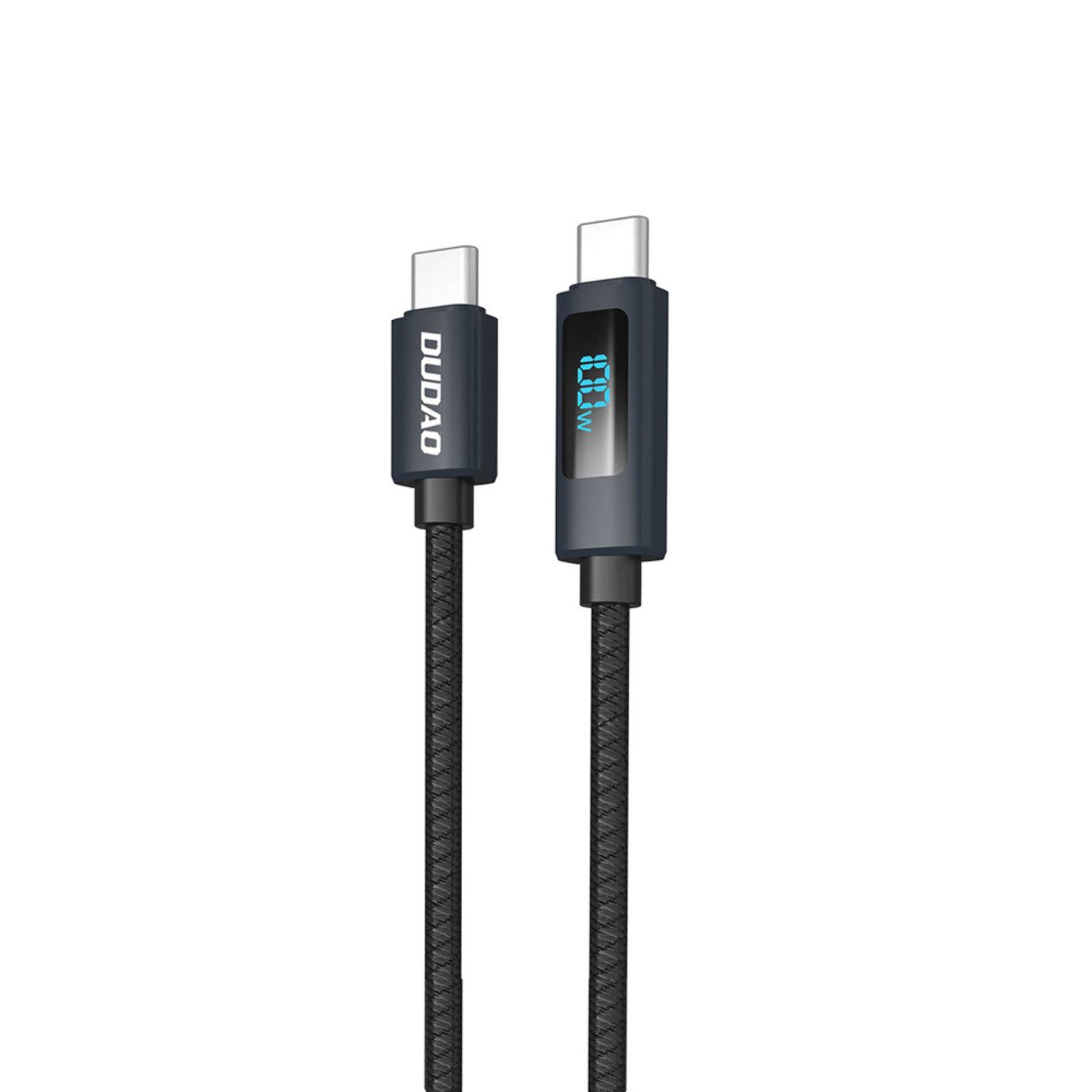 Dudao L7C USB-Kabel, (100 cm), USB-C Kabel 100 W mit LED-Anzeige und Geflechtummantelung