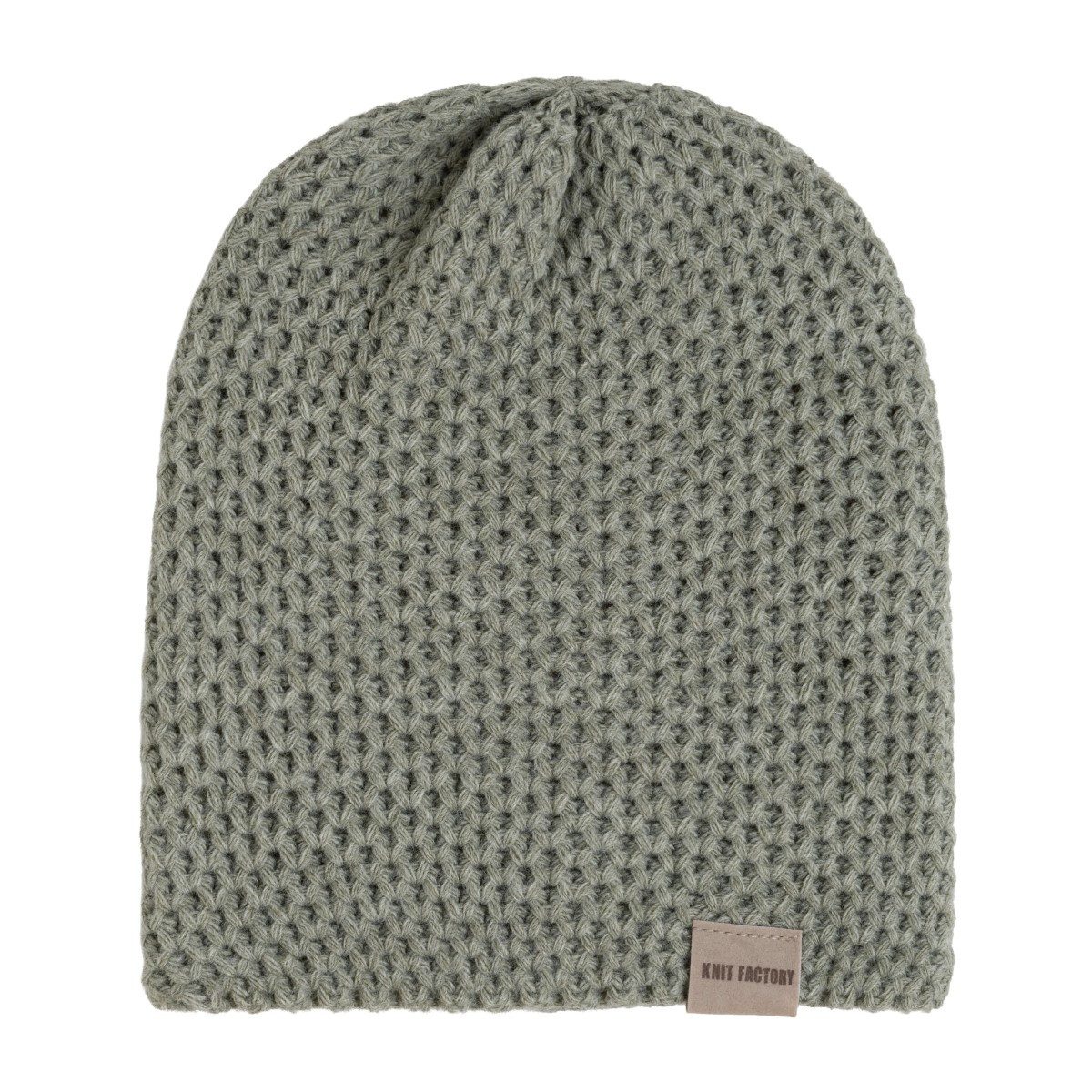 Knit Factory Strickmütze Enya Urban Green Grün One Size (Spar-Set, 1-St., 1 x Enya Mütze Urban Green) Modell Enya, für Herbst, Winter