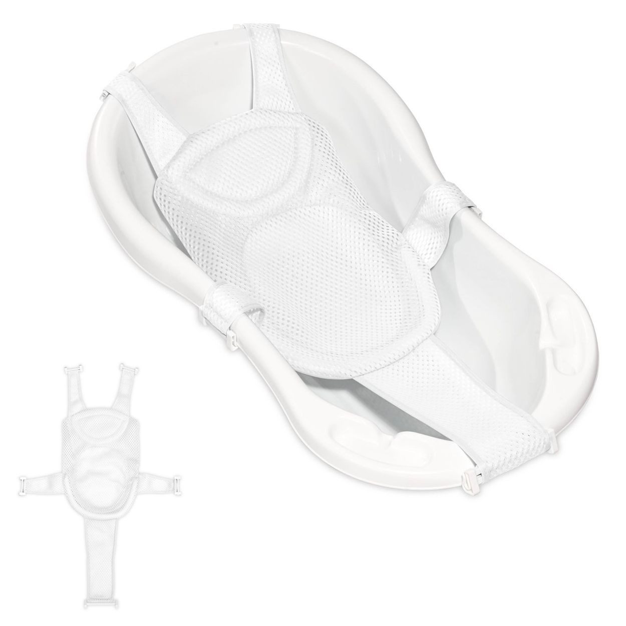 Lorelli Wanneneinlage Babywannennetz Turtle, B: 60 cm, L: 80 cm, 1-tlg., Kunststoff Clips, Badewanneneinsatz, ab Geburt