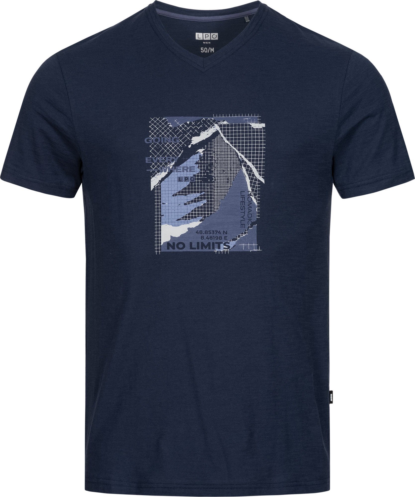 DEPROC Active T-Shirt NAKIN MEN PRINT Mit modischem Allover-Print mood indigo