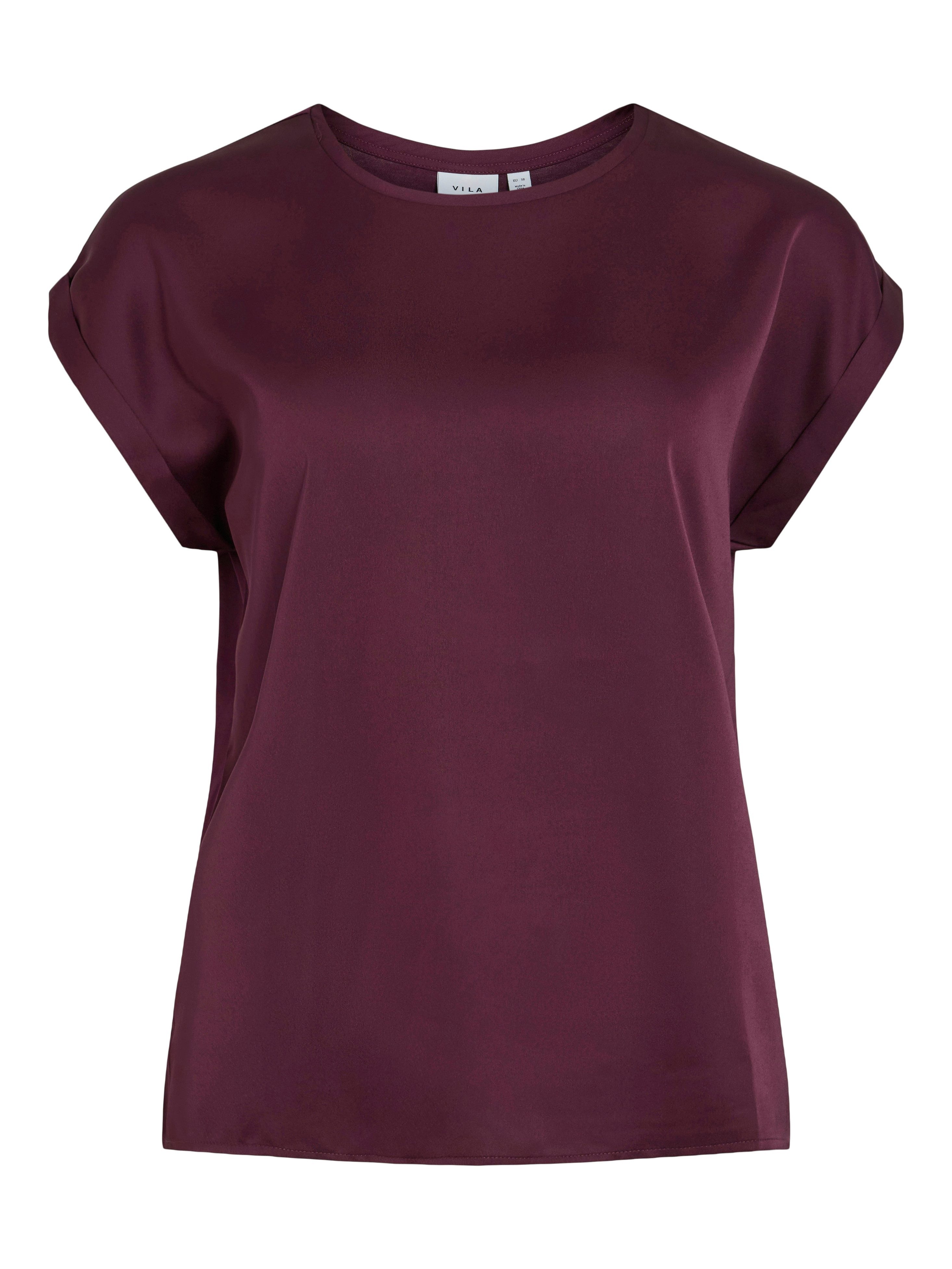Vila Kurzarmshirt VIELLETTE S/S SATIN TOP günstig online kaufen