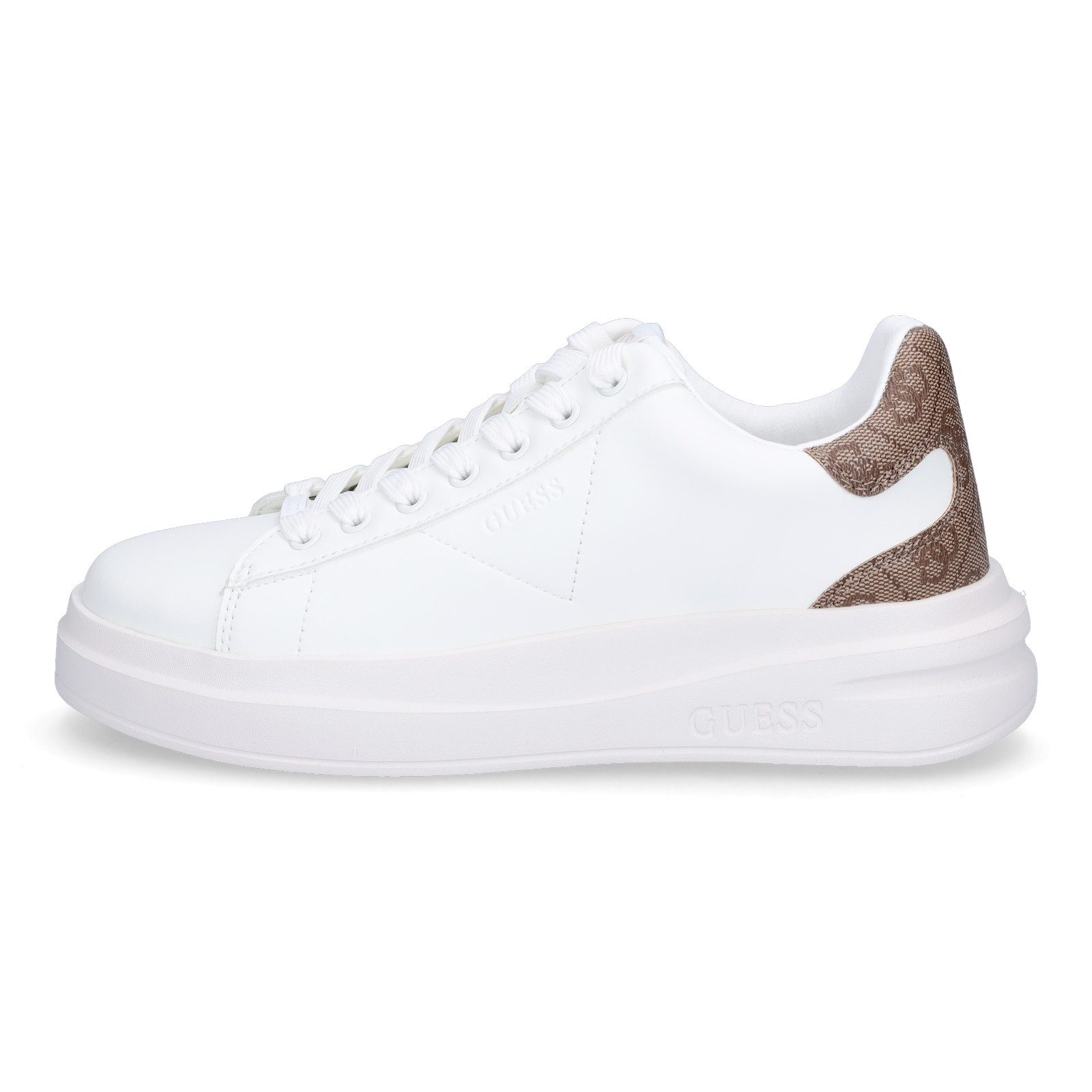 Guess Guess Damen Sneaker Elbina weiß beige Sneaker günstig online kaufen