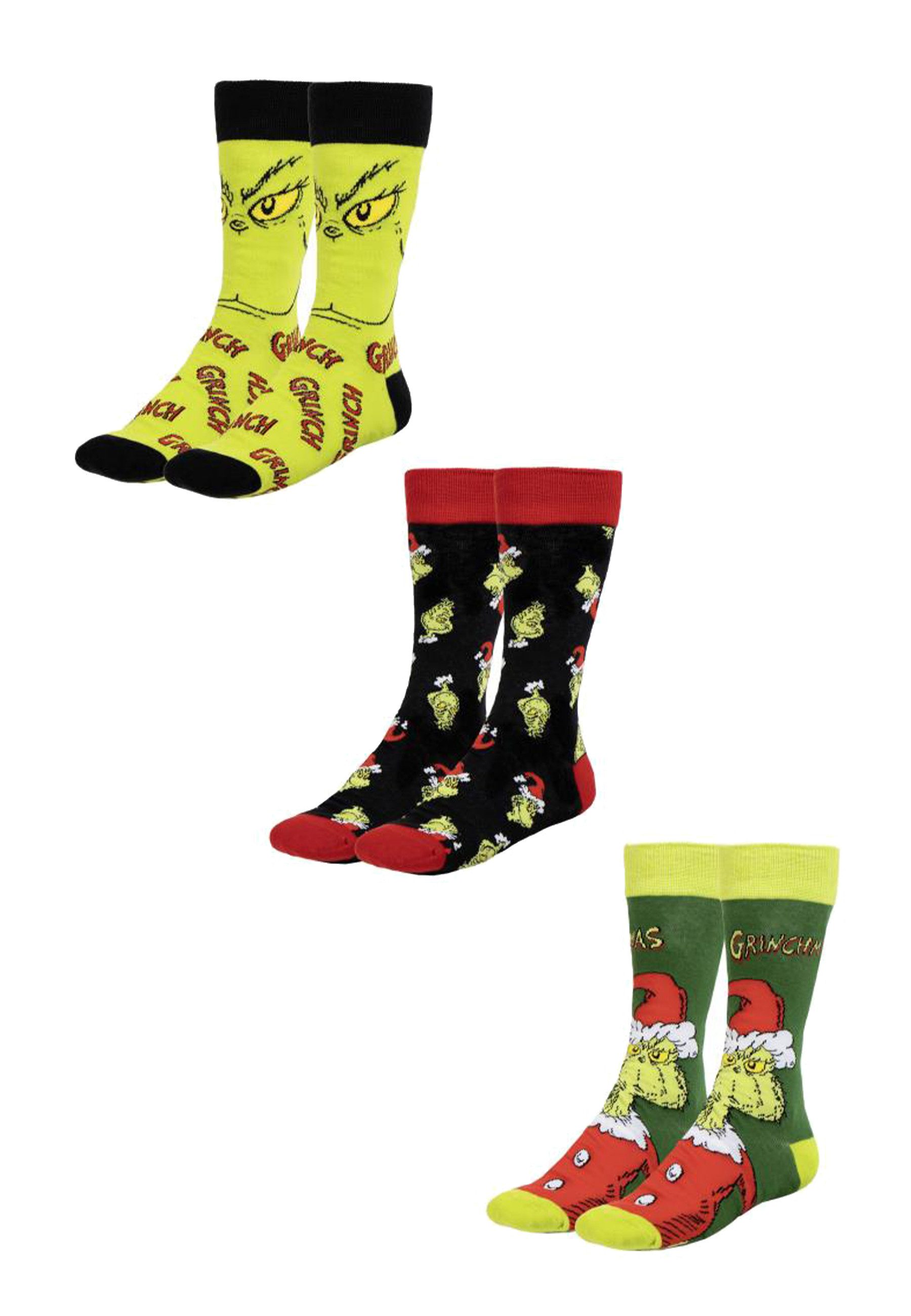 The Grinch Socken Grinch Unisex Strümpfe Socken 3er Pack (3-Paar)