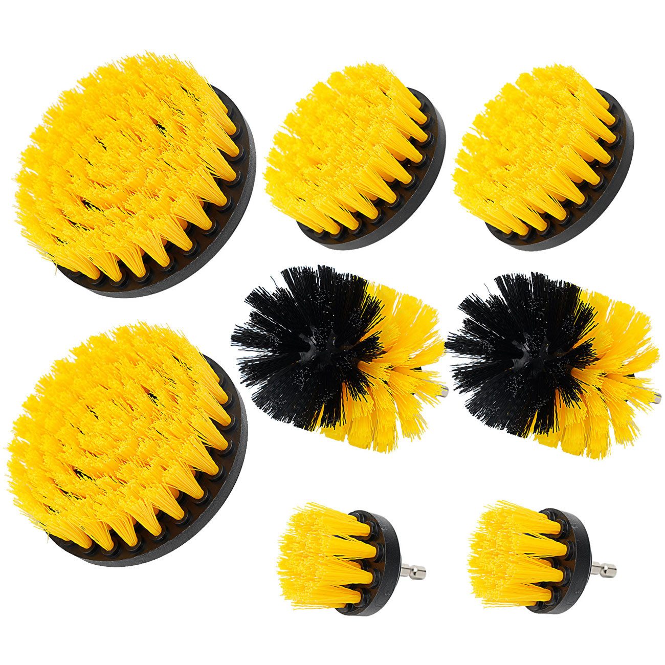 Casativo Reinigungsbürsten-Set Reinigungsbürsten-Set für Akkuschrauber Bürstenaufsätze für Bad Auto, (8-tlg., 4er-Set & 8er-Set), 4 Größen: Ø 50 x 75, 100 x 70, 120 x 75 & 90 x 130 mm