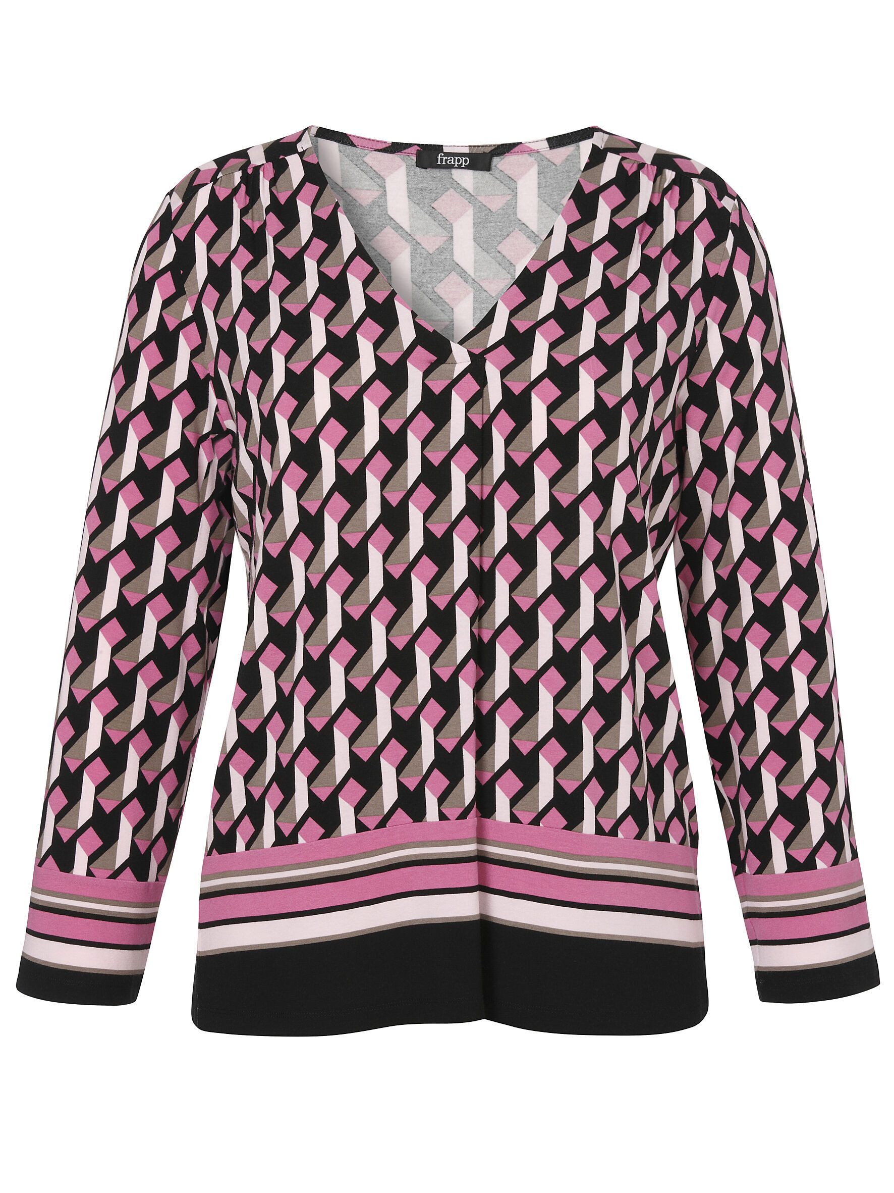 FRAPP Longshirt (1-tlg) mit Allover-Print günstig online kaufen