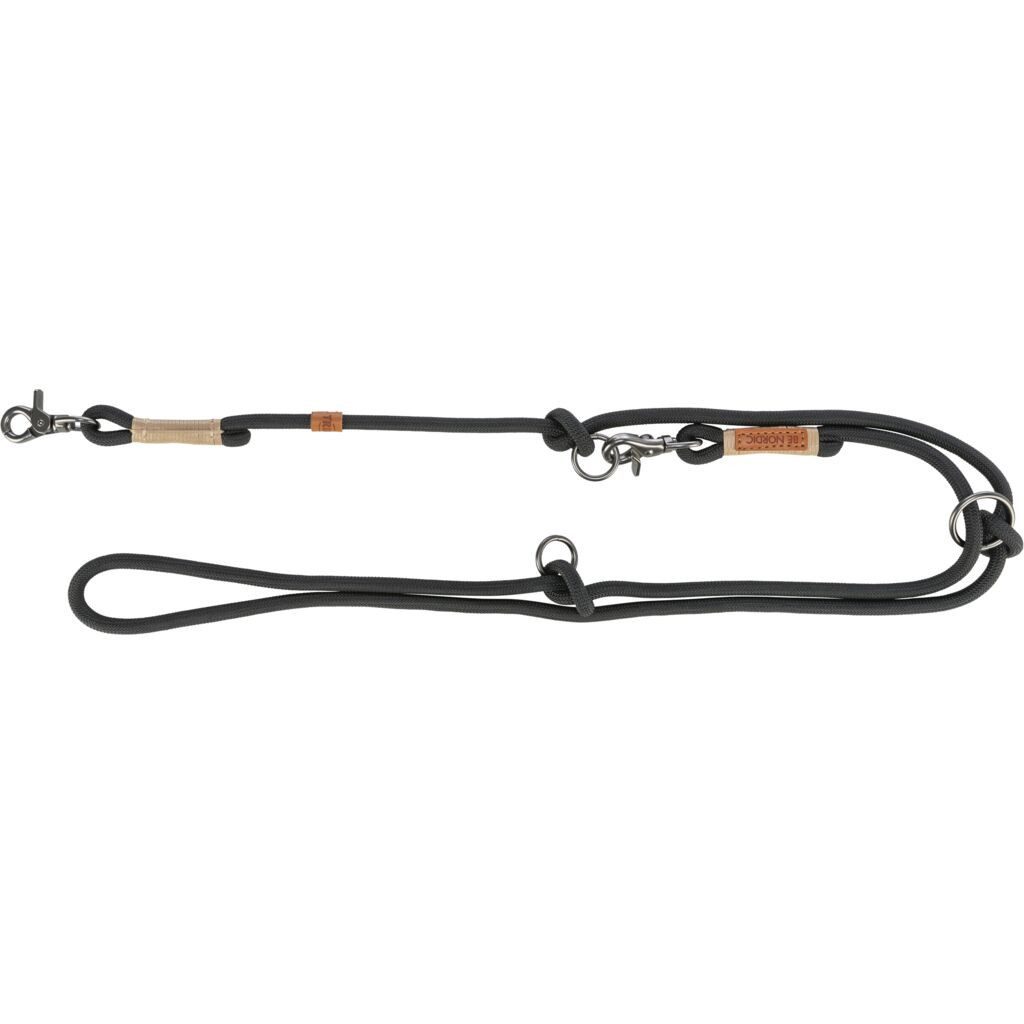 TRIXIE Hundeleine BE NORDIC Verlängerungsleine - schwarz/sand - 2,00 m/ø 13 mm, Tau