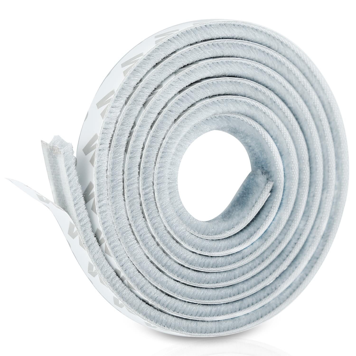 Intirilife Дверные демпферы (Bürstendichtung Grau selbstklebend 5 Meter, 1 St), Длина x Breite 9mm x Höhe 5mm aus Polypropylen