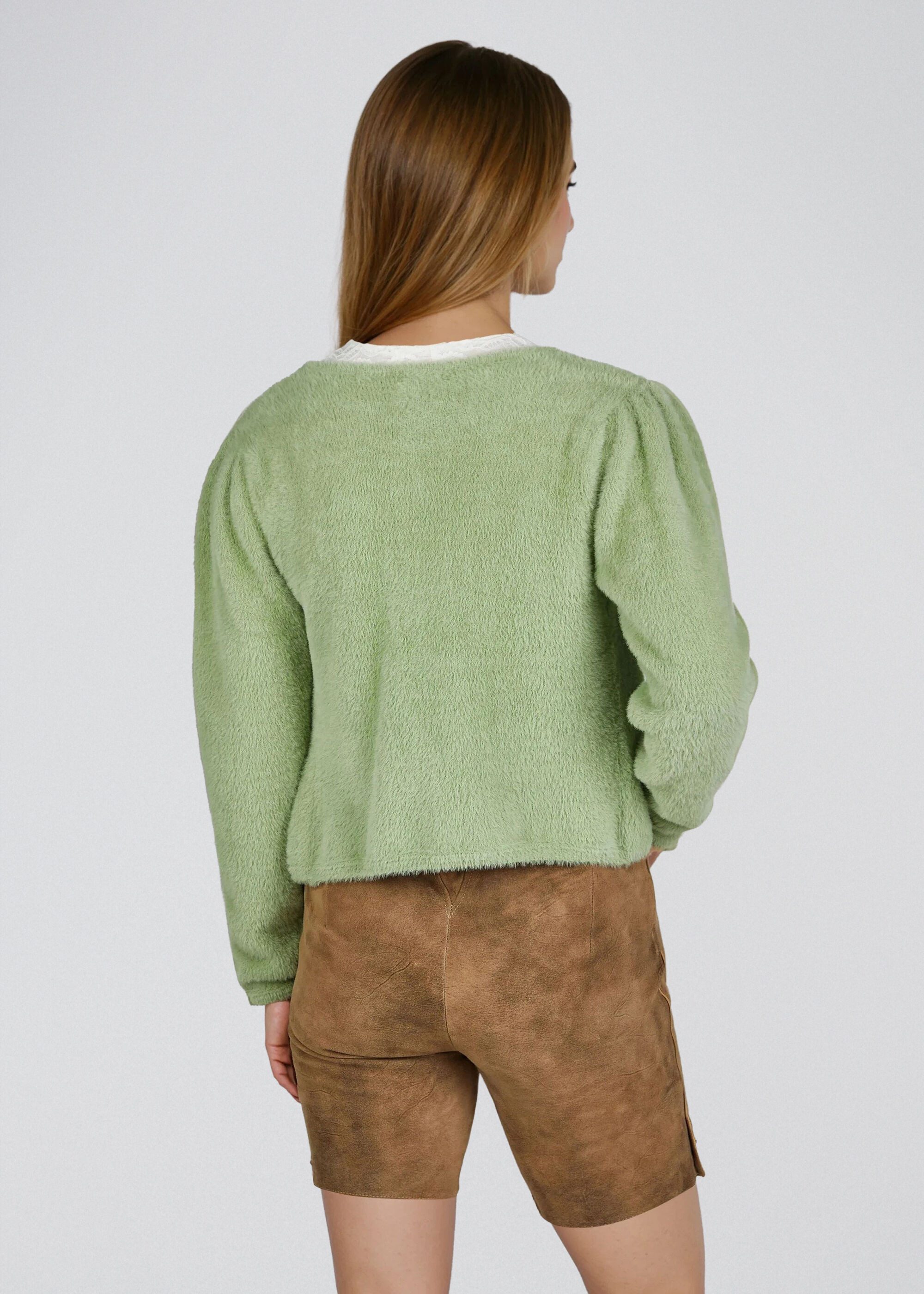 Spieth & Wensky Trachtenstrickjacke Hulla (1-tlg) Glitzerknöpfe, weicher Stoff