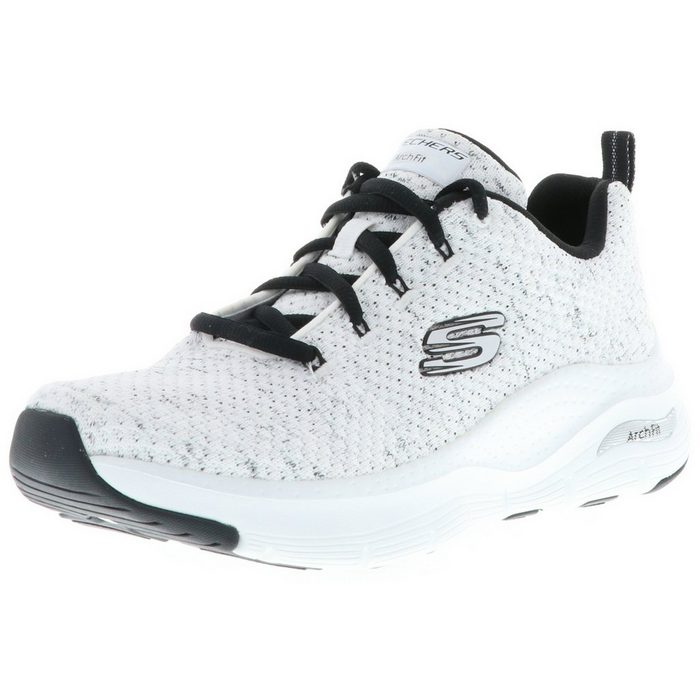 Skechers 149713/WBK Arch Fit-Glee For All White Black Sneaker Schuhe können in der Waschmaschine gewaschen werden