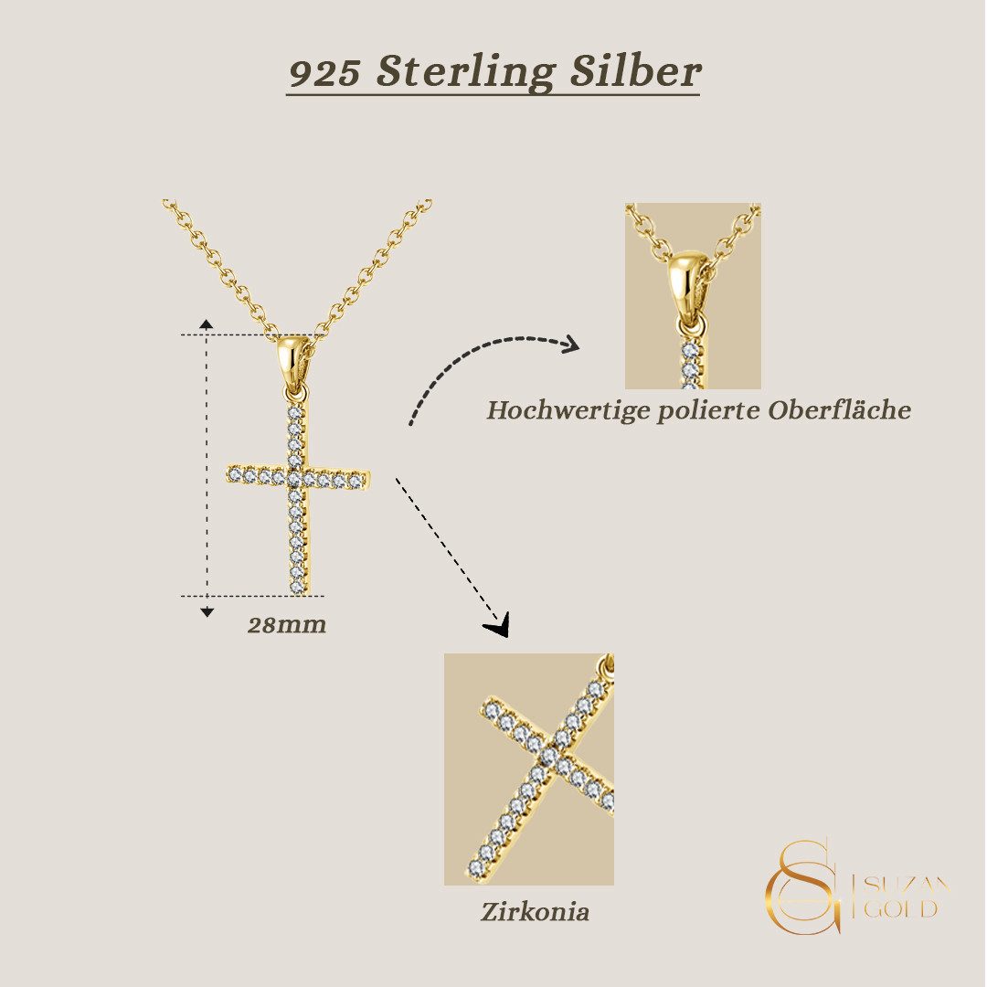 Suzan Gold Kette mit Anhänger Gloryline günstig online kaufen