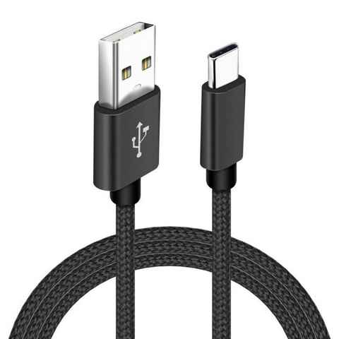 TradeNation USB C Datenkabel Schnell Ladekabel TYP C Handy Smartphone Tablet USB-Kabel, USB-C, USB Typ A (100 cm), Schnelladen