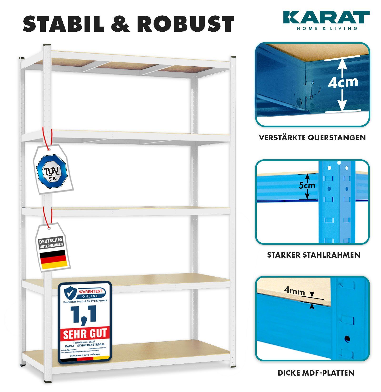 Kubus Schwerlastregal Lagerregal für jeden Keller