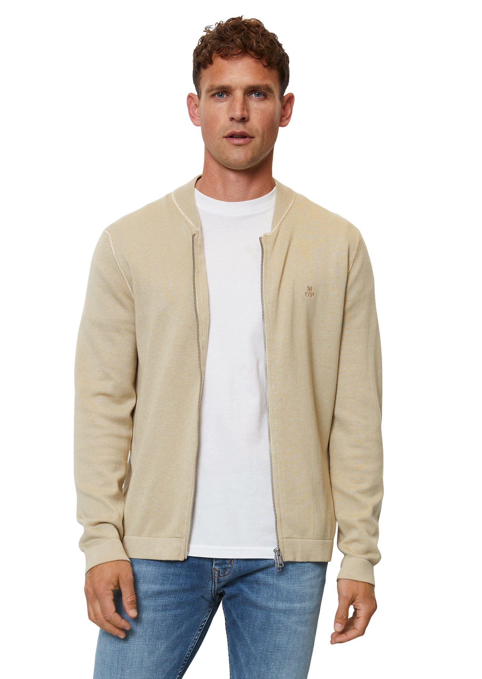 Marc O'Polo Cardigan aus Bio-Baumwoll-Kaschmir-Mix beige