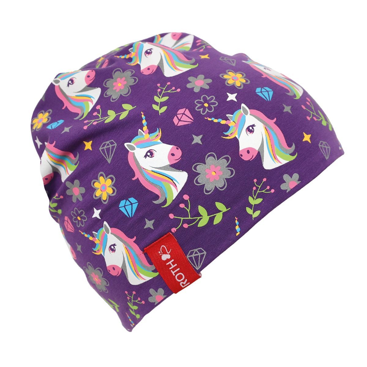 Beanie Roth Beanie ReflActions Einhorn Jersey