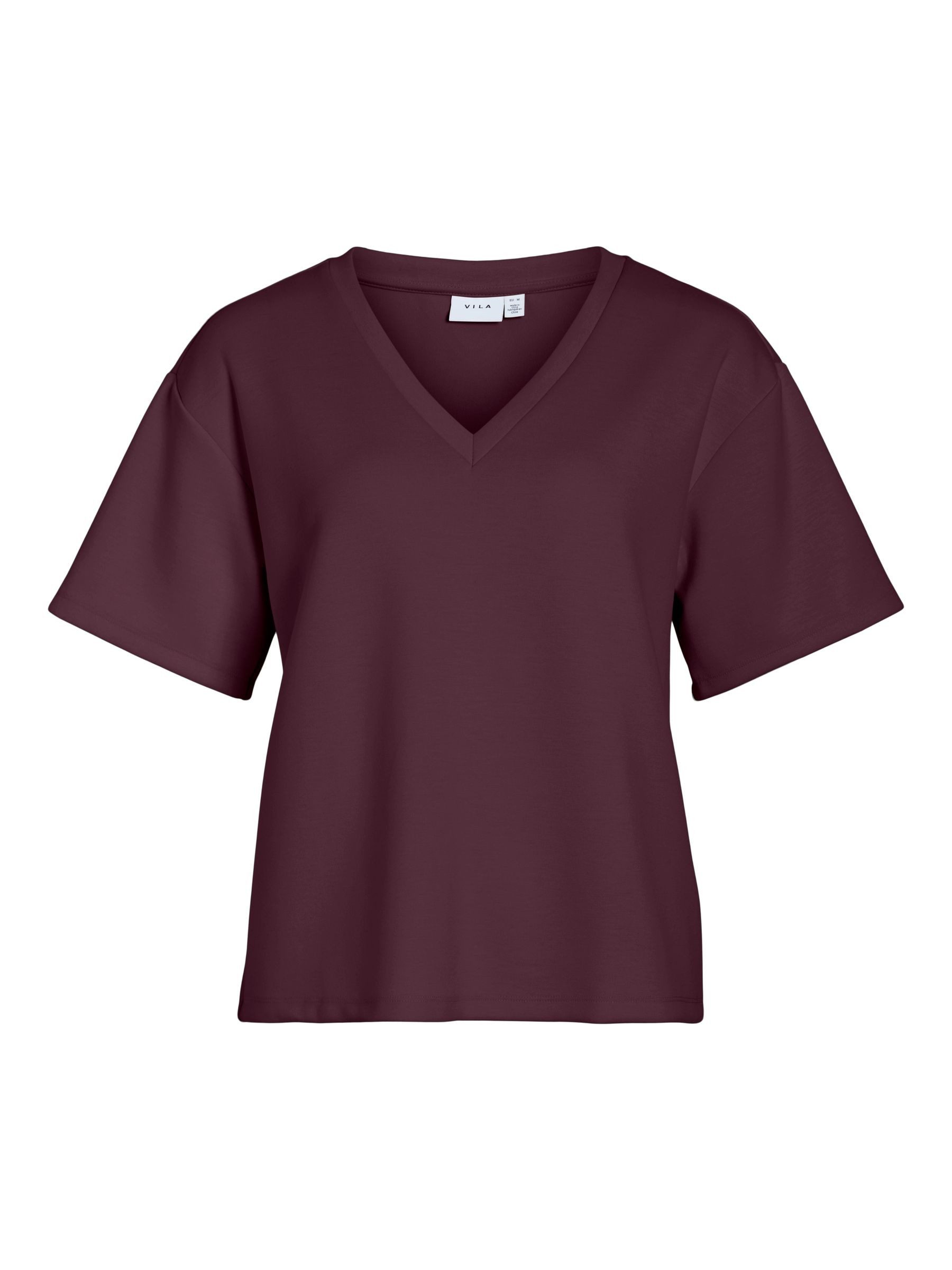 Vila T-Shirt V-Ausschnitt, Kurzarm, Casual Fit, günstig online kaufen
