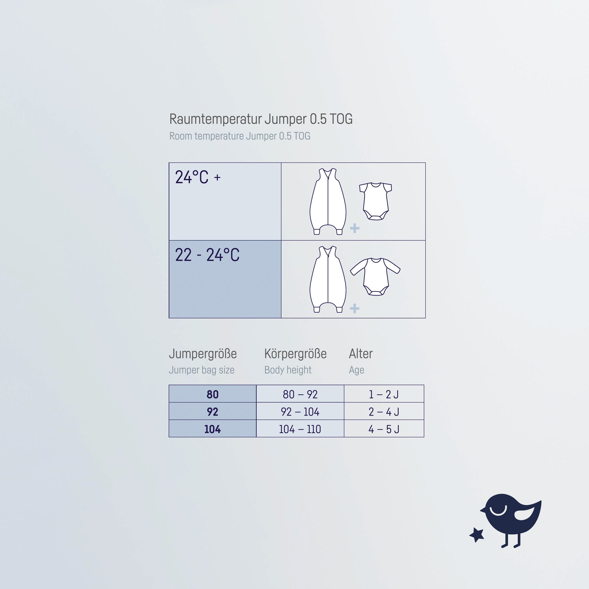 Babyschlafsack denim Jumper Musselin 80