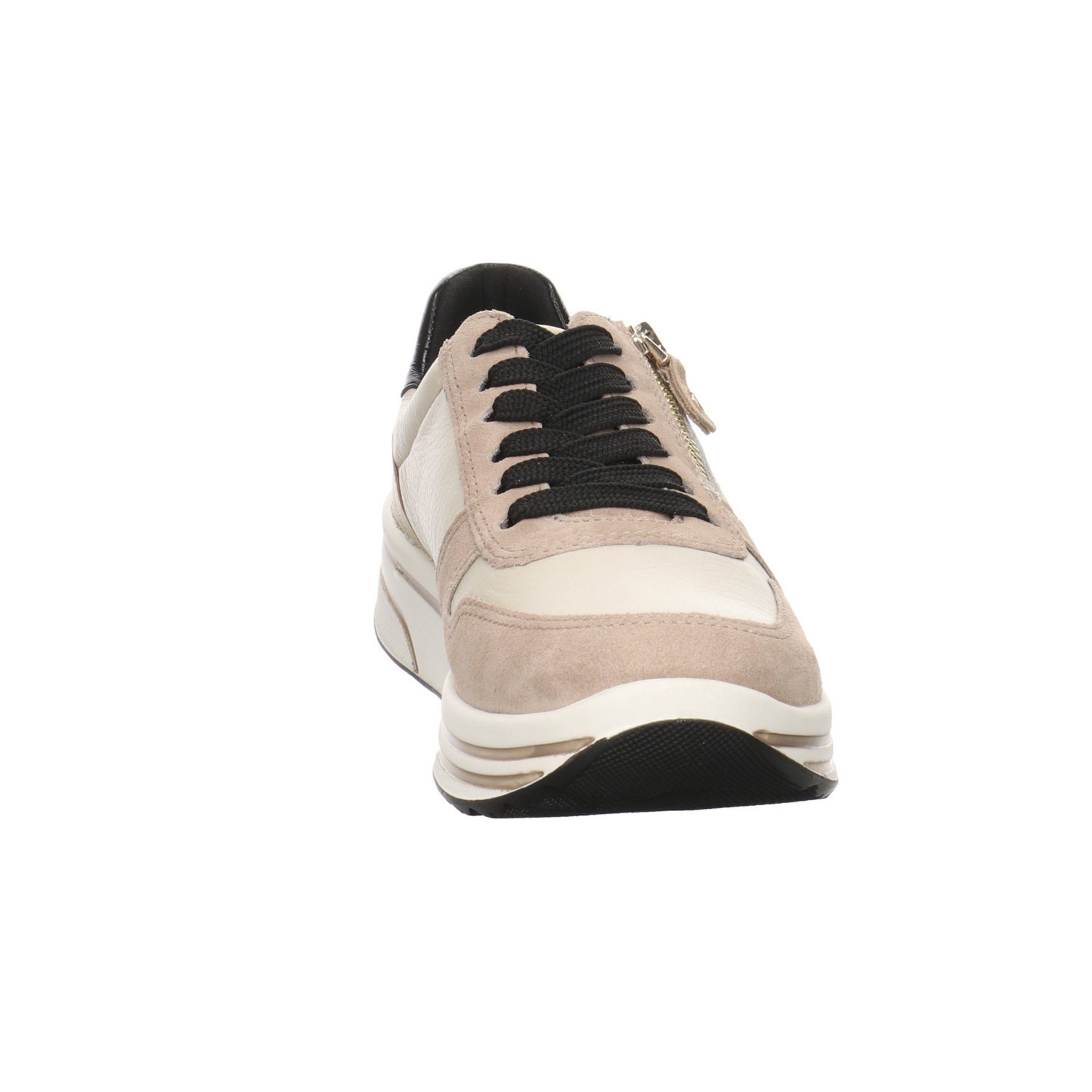 Ara Damen Schnürhalbschuhe Sapporo 2.0 Lederkombination 046822 Schnürschuh beige Sneaker