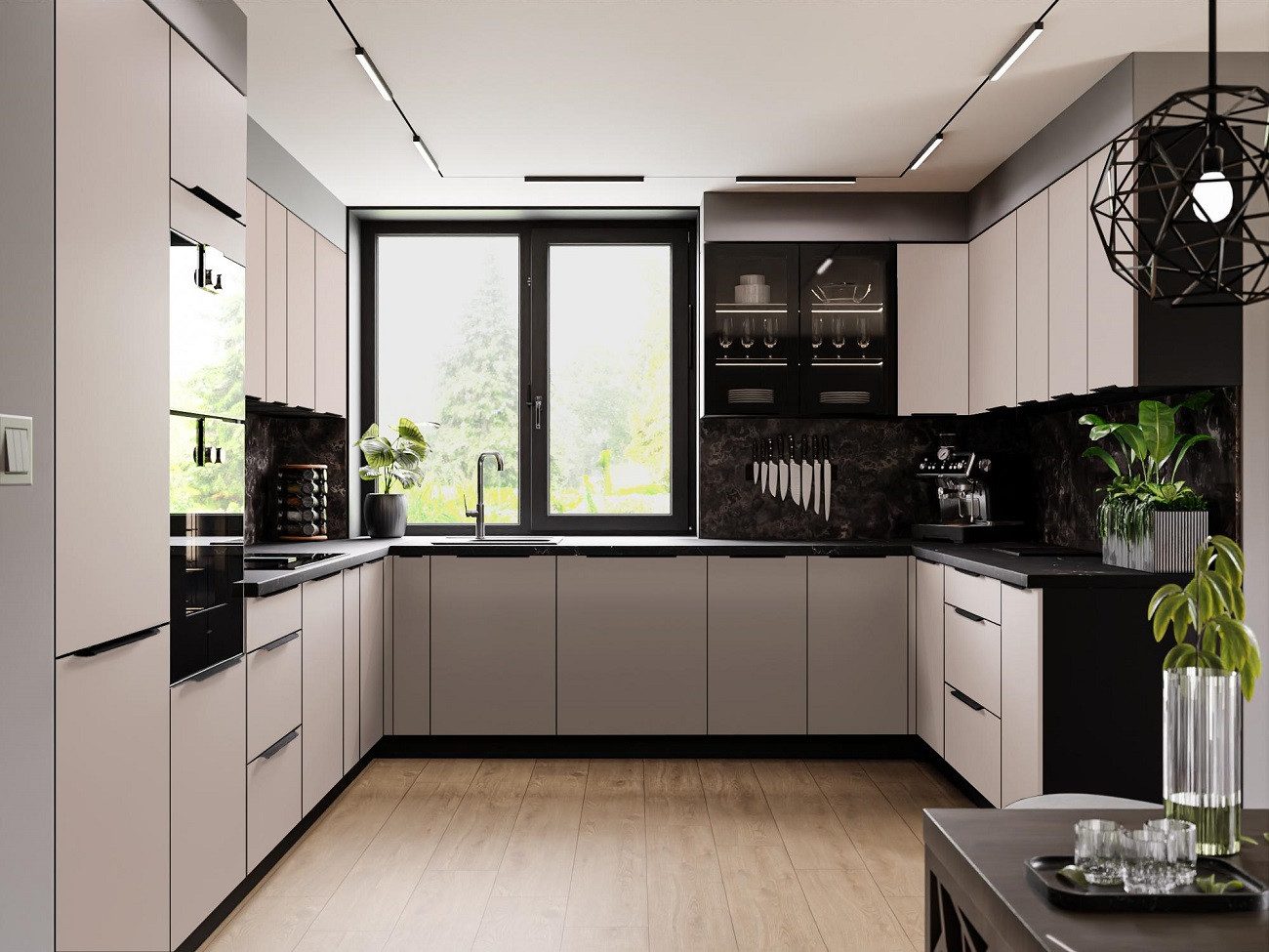 ROYAL24_MARKT Winkelküche K71-G340 - Elegante Küchenfronten günstig online kaufen