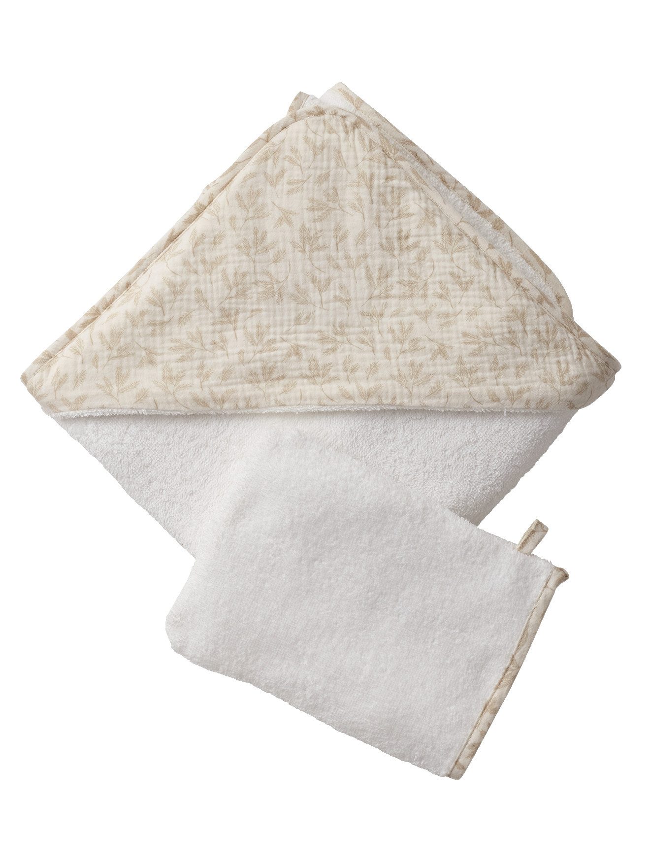 vertbaudet Kapuzenhandtuch Baby Geschenk-Set: Badetuch & Waschhandschuh HYG günstig online kaufen