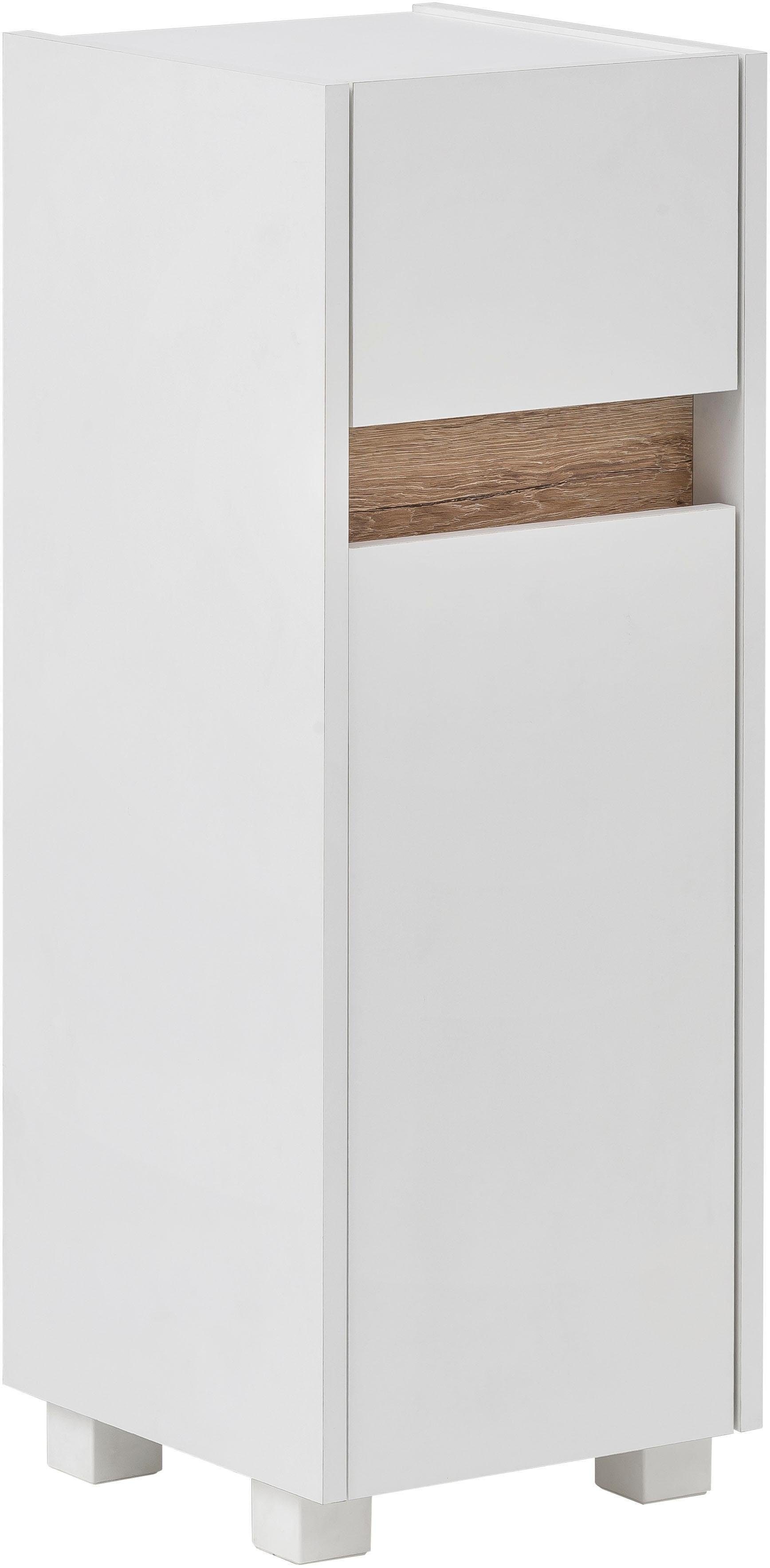 Schildmeyer Unterschrank Cosmo in verschiedenen Farben Breite 30 cm, Badezimmerschrank, Blende im modernen Wildeiche-Look