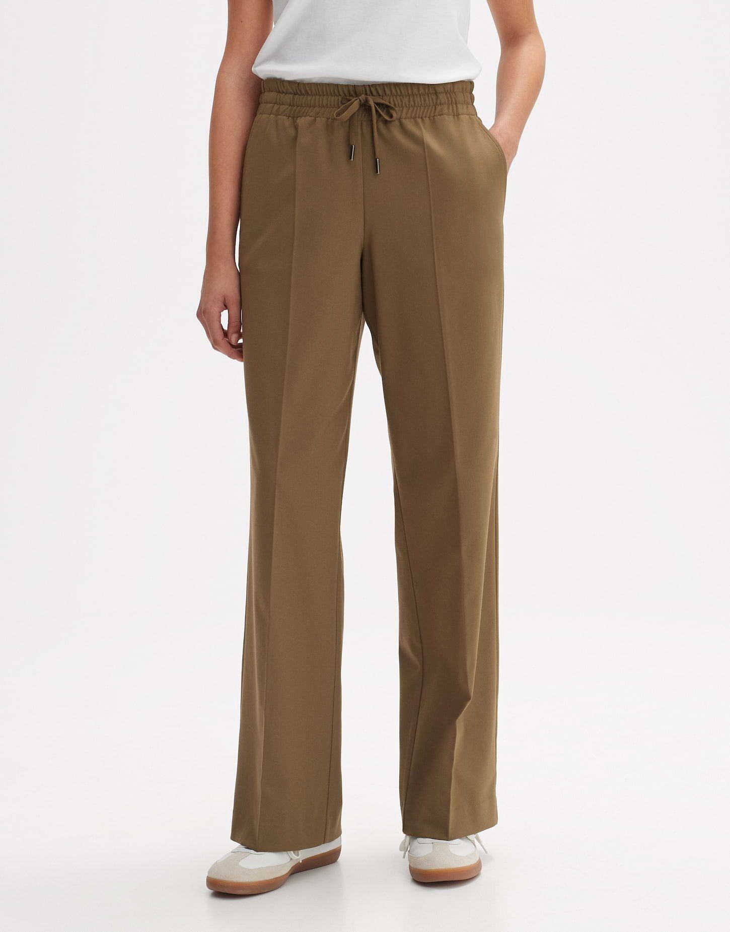OPUS Damen City Pants | MEERI Dynamic Relaxed City Pants Mit Komfortbund Salted Caramel, 36