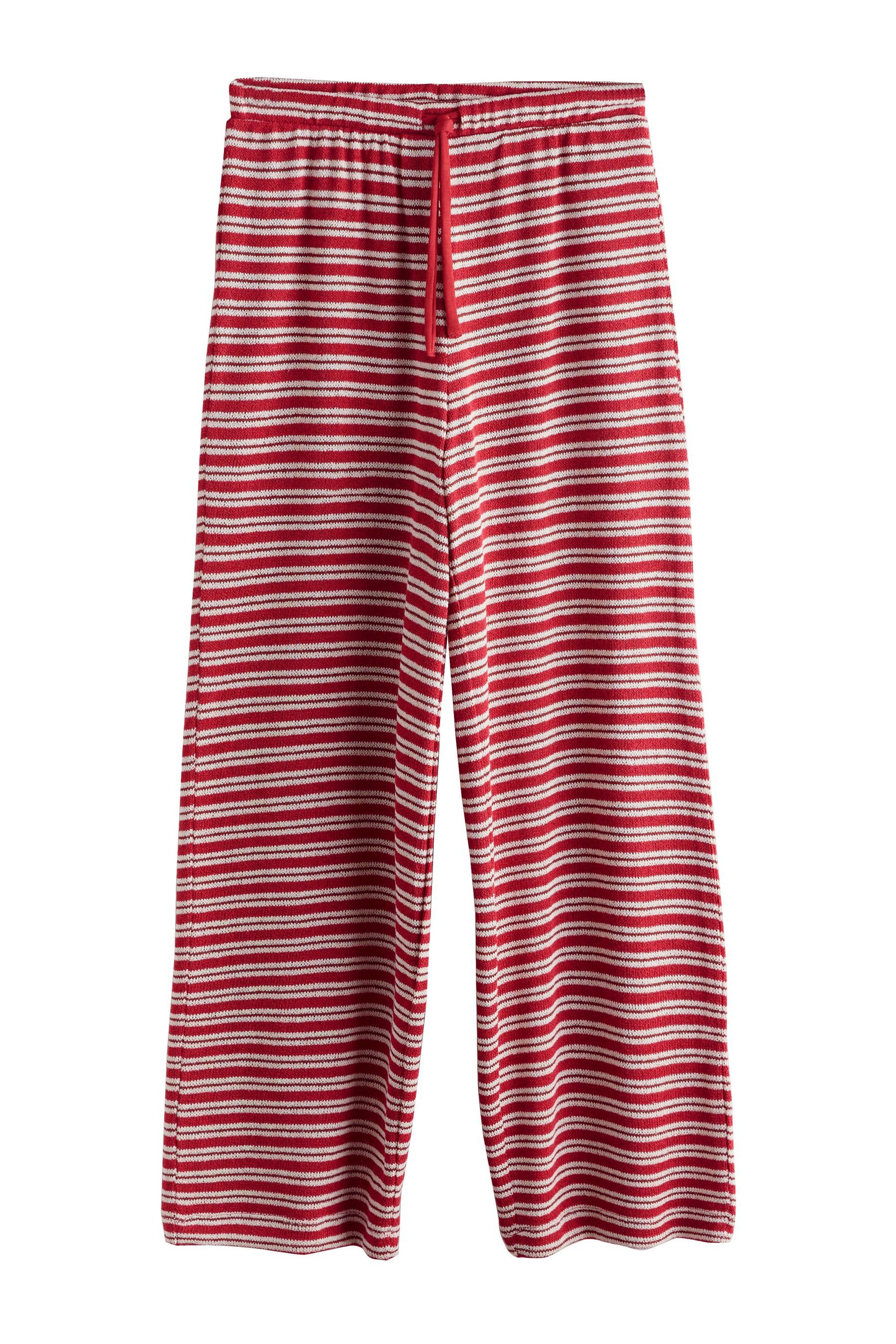 Next Palazzohose Hose mit weitem Bein im Strick-Look (1-tlg)