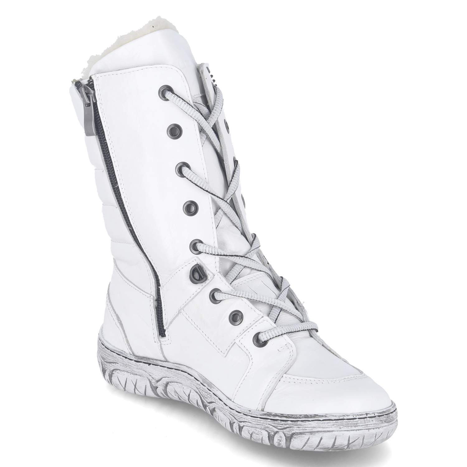 KRISBUT Krisbut 3310-2 BSF Damen Glattleder weiss Winterstiefel