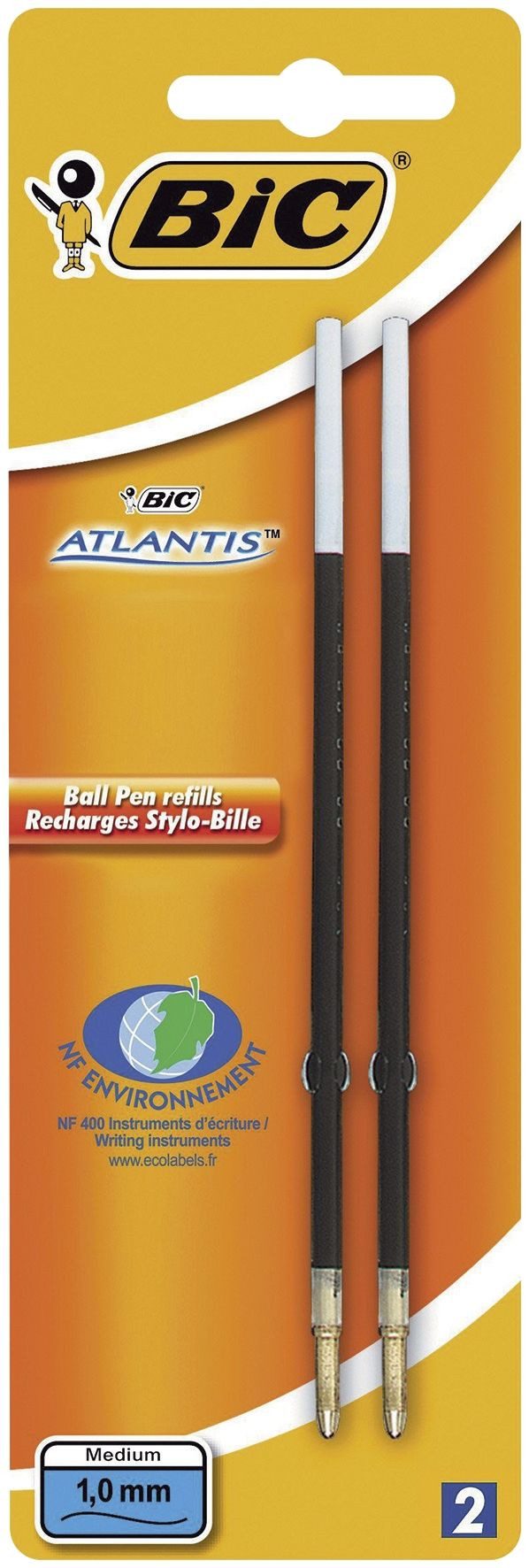 BIC Kugelschreibermine Kugelschreibermine IS1197 dokumentenecht 04 mm blau Blister à 2 Stück